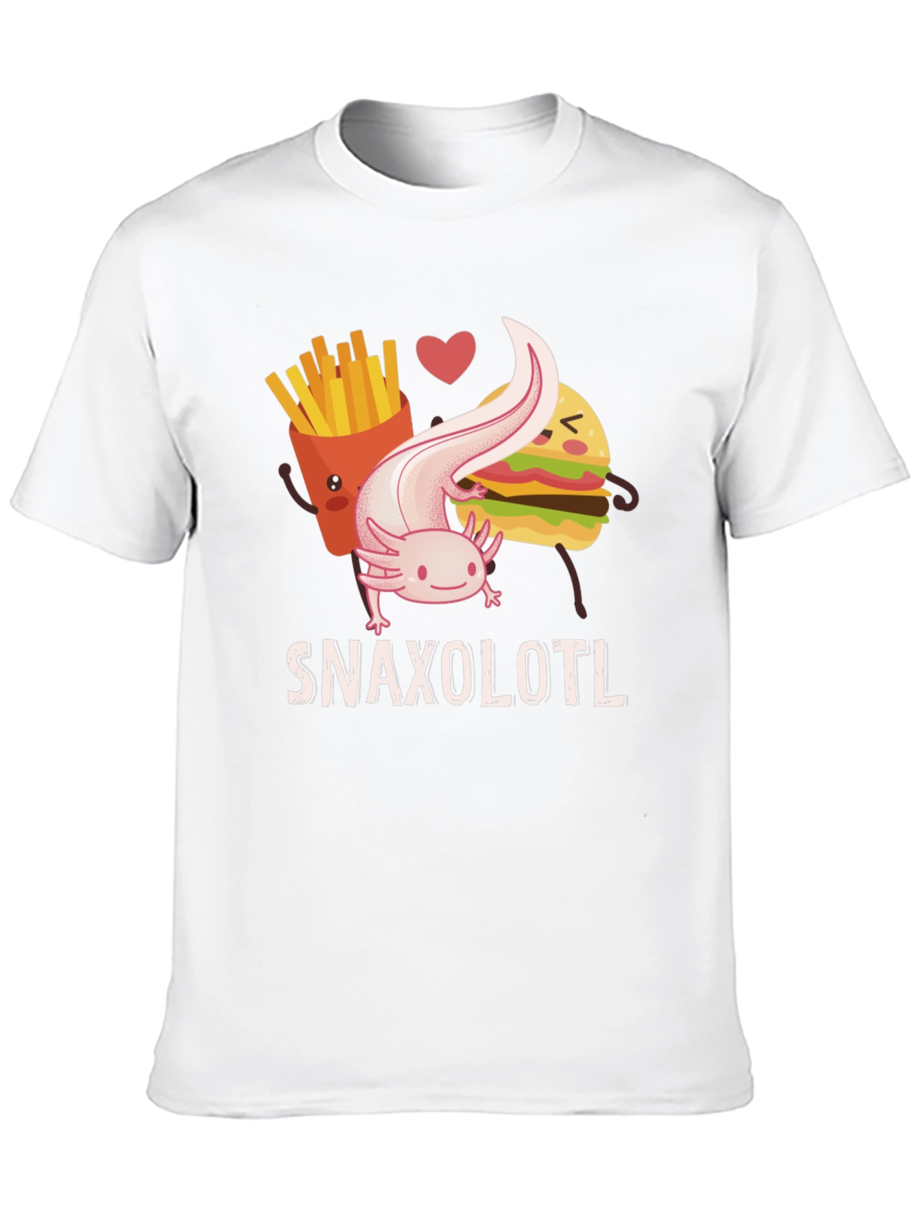 Snaxolotl Funny Axolotl Food Lover T-Shirt