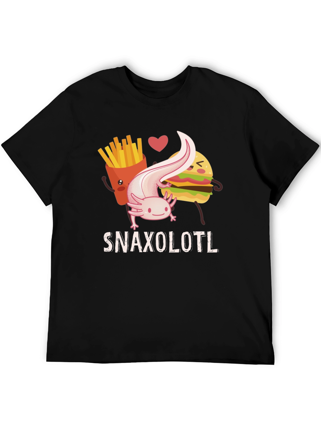 Snaxolotl Funny Axolotl Food Lover T-Shirt