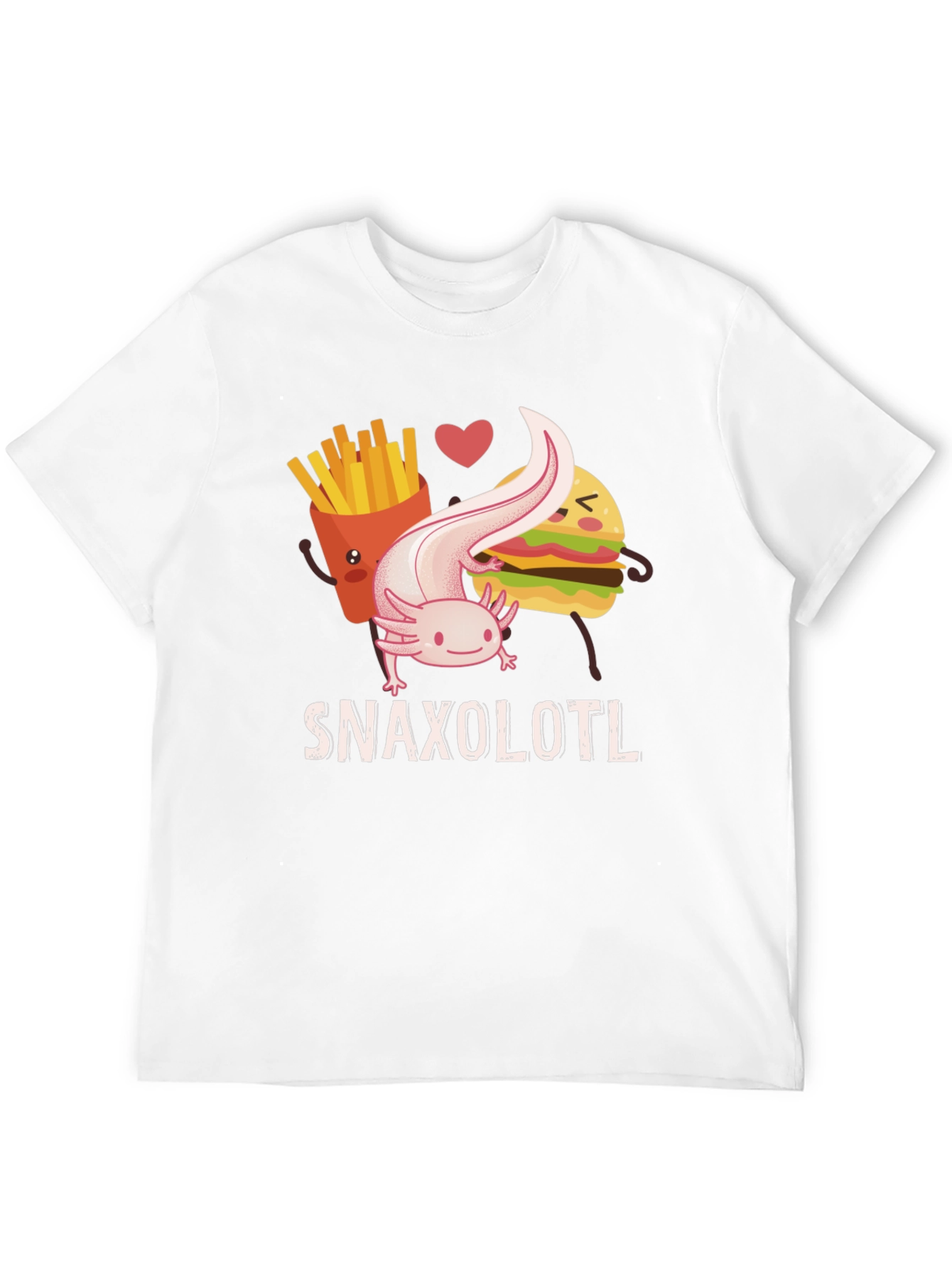Snaxolotl Funny Axolotl Food Lover T-Shirt