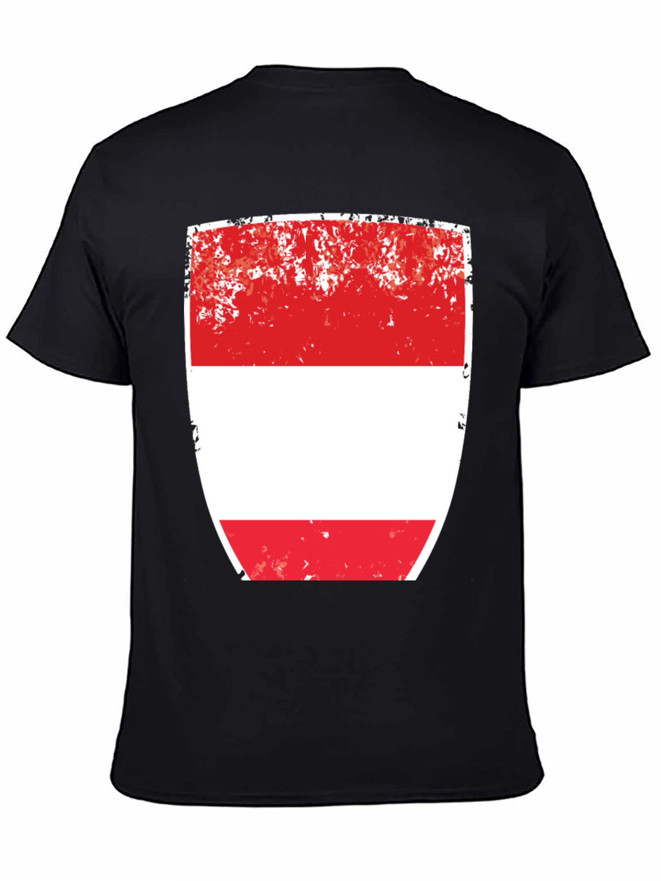 Austria Flag T-Shirt - Red and White Shield Design