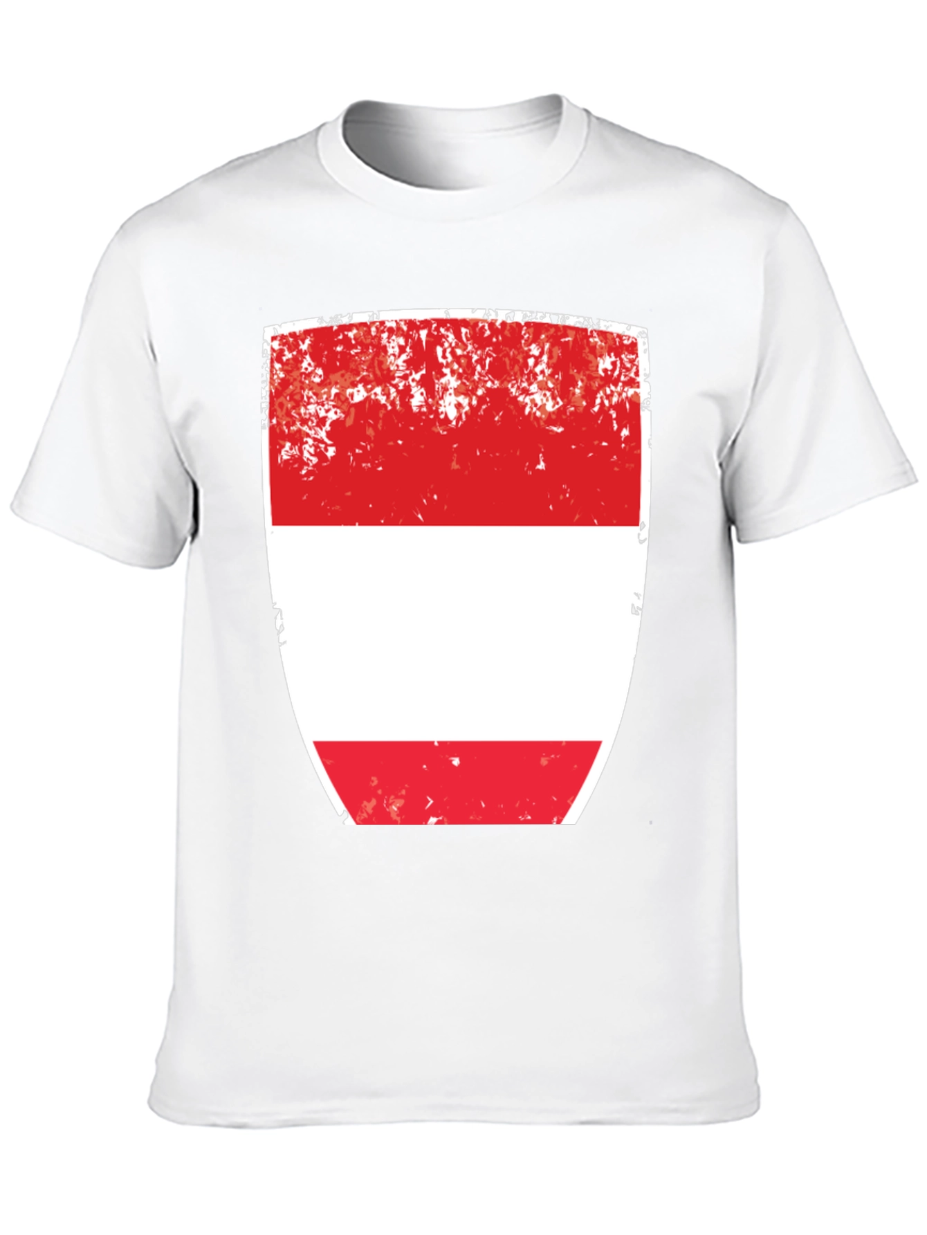 Austria Flag T-Shirt - Red and White Shield Design