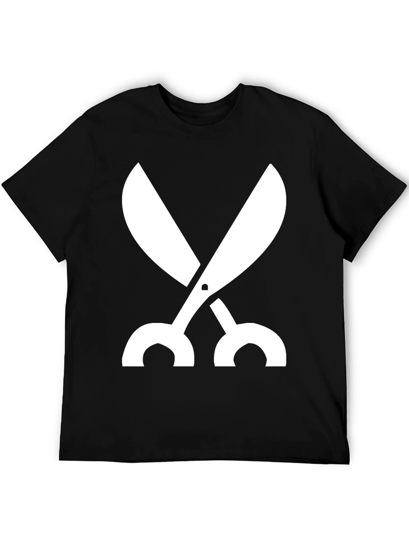 Scissors Graphic Black T-Shirt