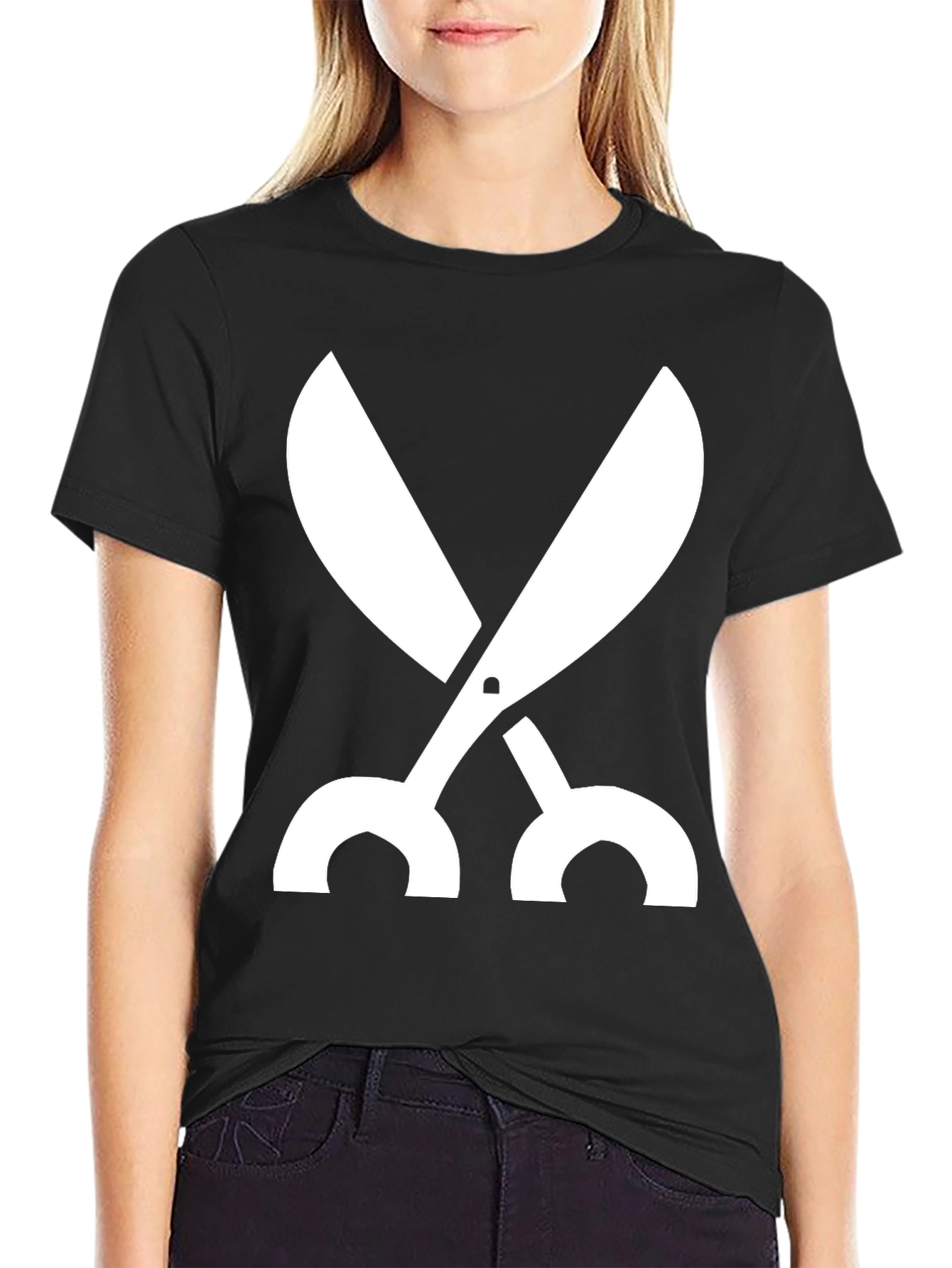 Scissors Graphic Black T-Shirt