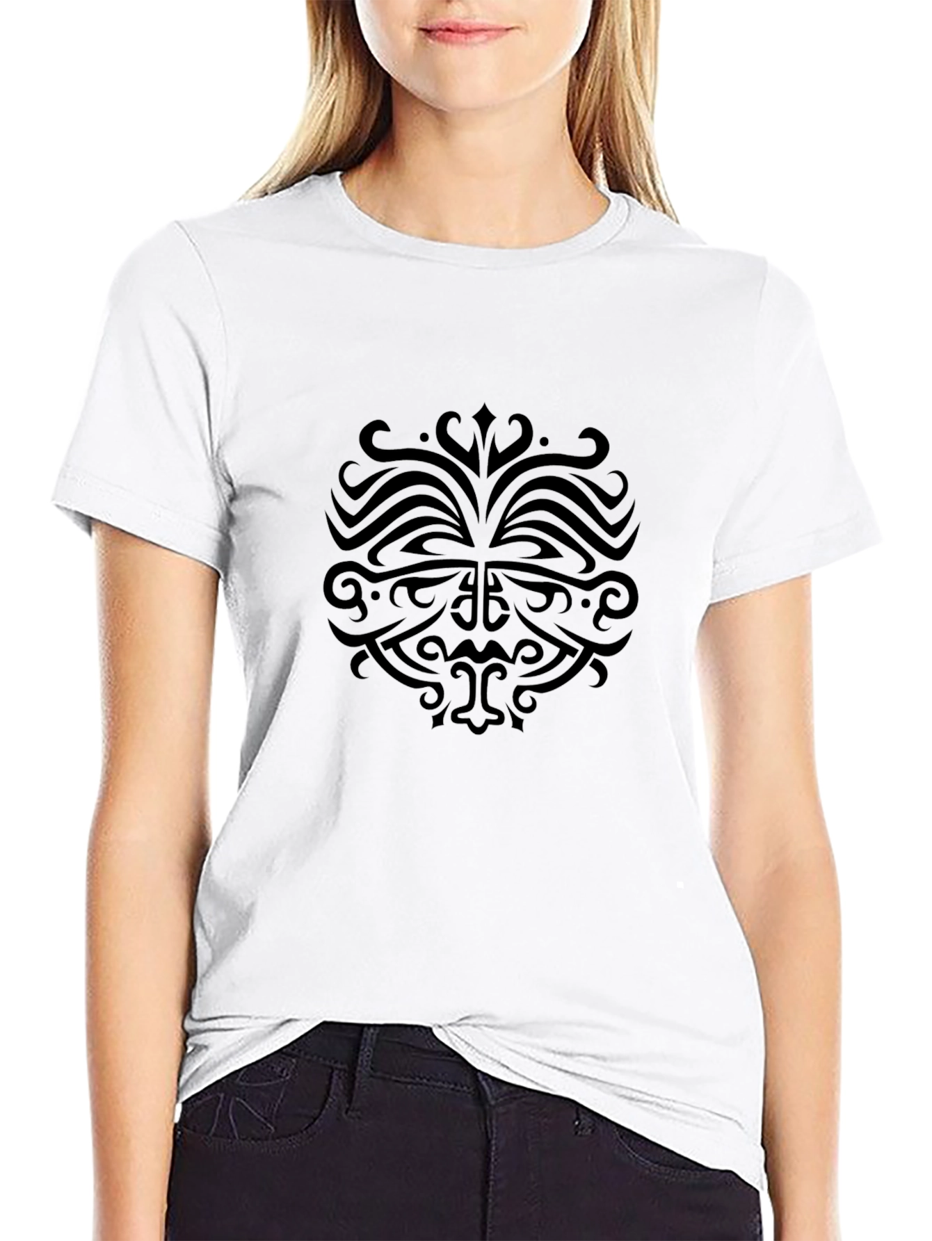 Black Tribal Print T-Shirt - Mens Casual Wear