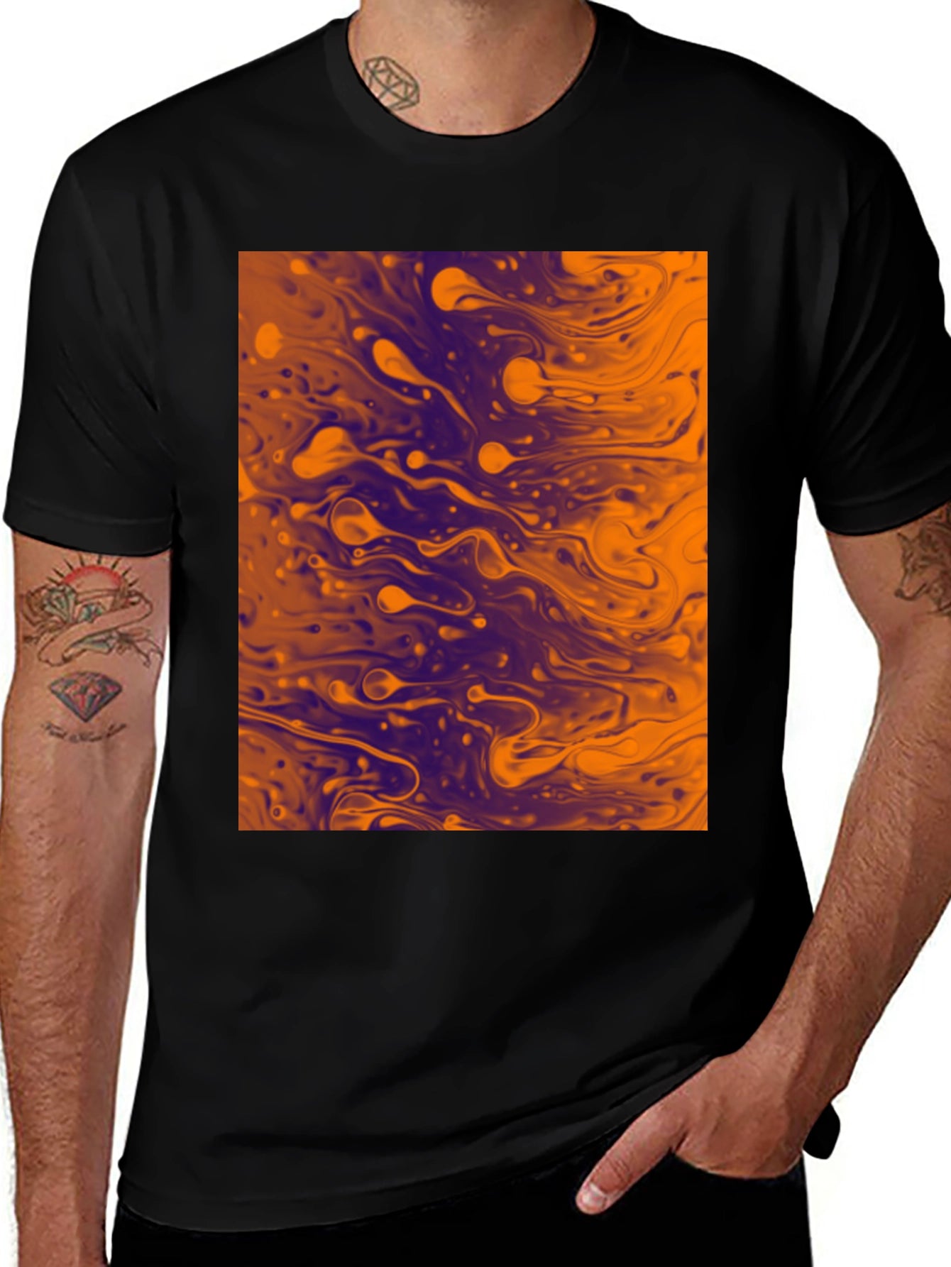 Abstract Print Graphic Tee - Modern Art T-Shirt