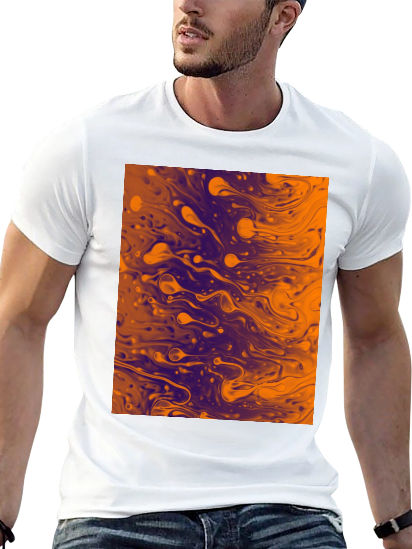 Abstract Print Graphic Tee - Modern Art T-Shirt