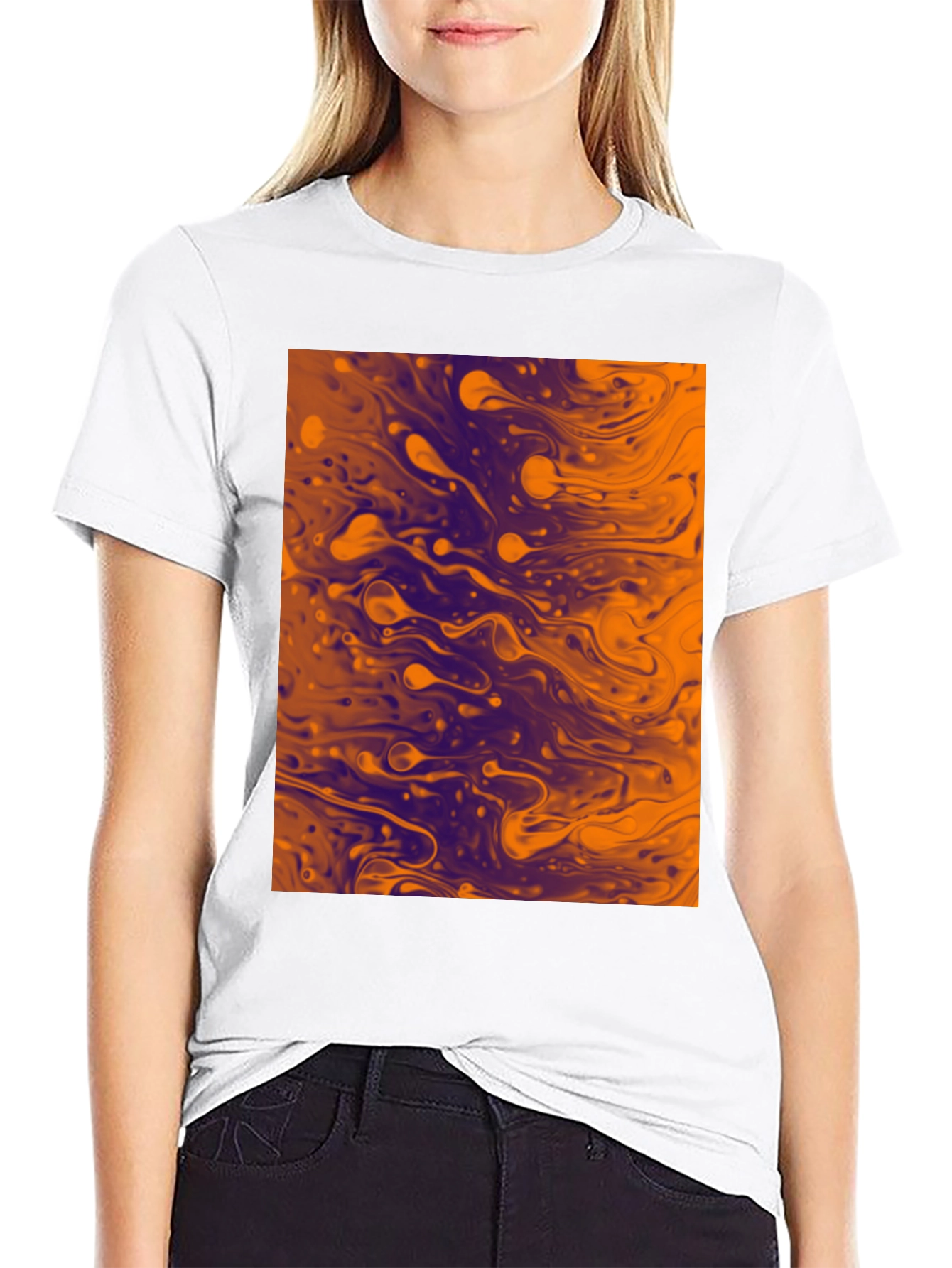 Abstract Print Graphic Tee - Modern Art T-Shirt