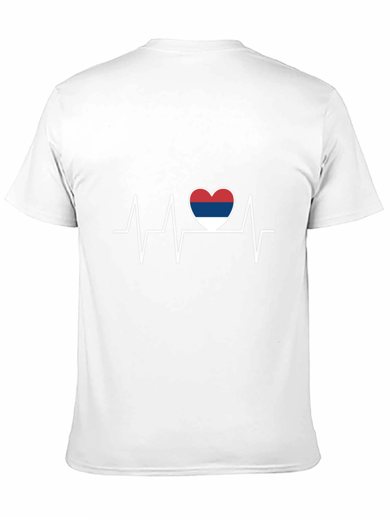 Heartbeat Serbia Flag Graphic Tee - Black