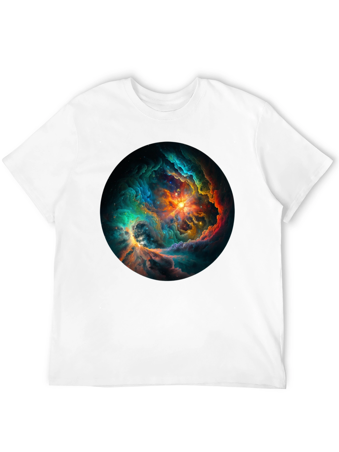 Nebula Galaxy Graphic Tee - Premium Black T-Shirt