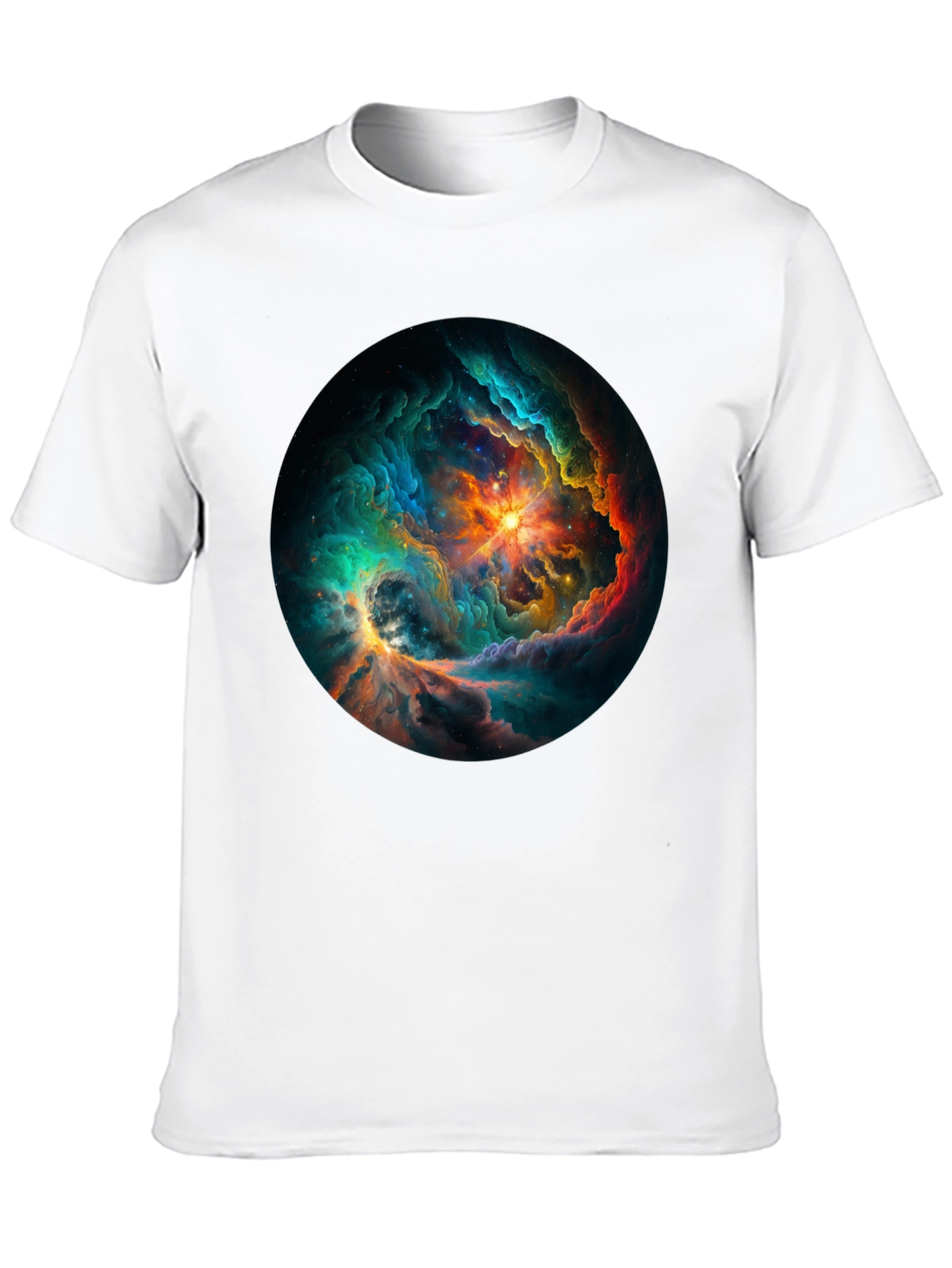 Nebula Galaxy Graphic Tee - Premium Black T-Shirt