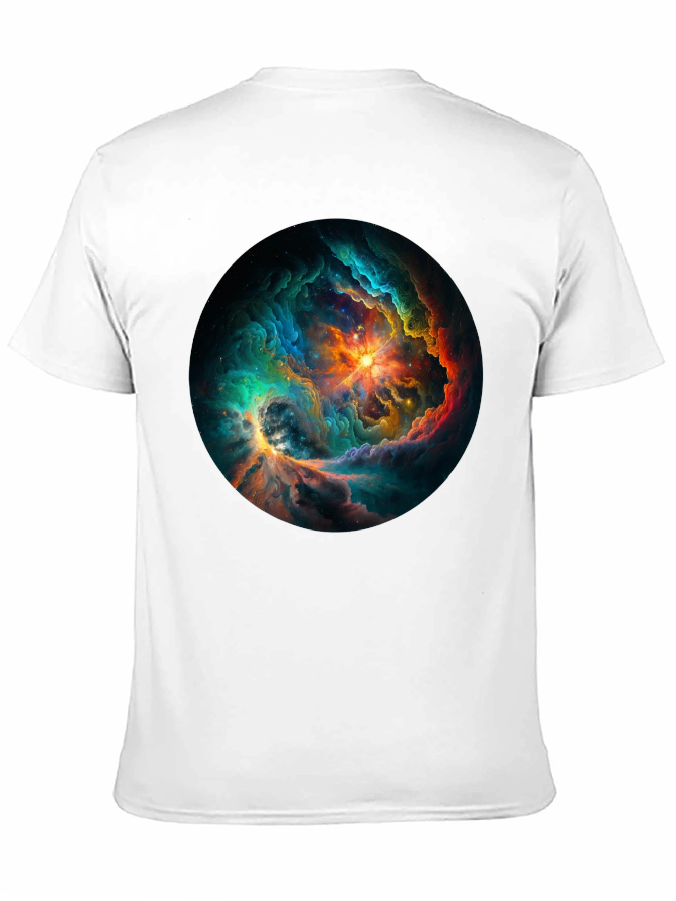 Nebula Galaxy Graphic Tee - Premium Black T-Shirt