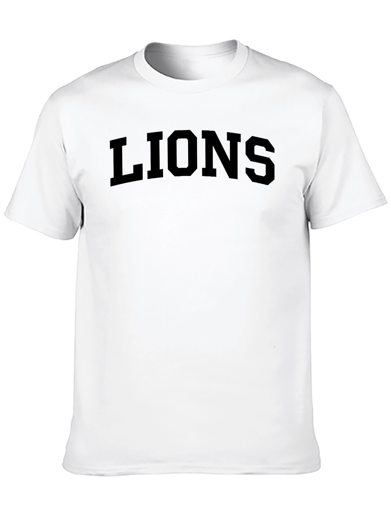 LIONS Graphic Print T-Shirt - Classic Crew Neck Tee