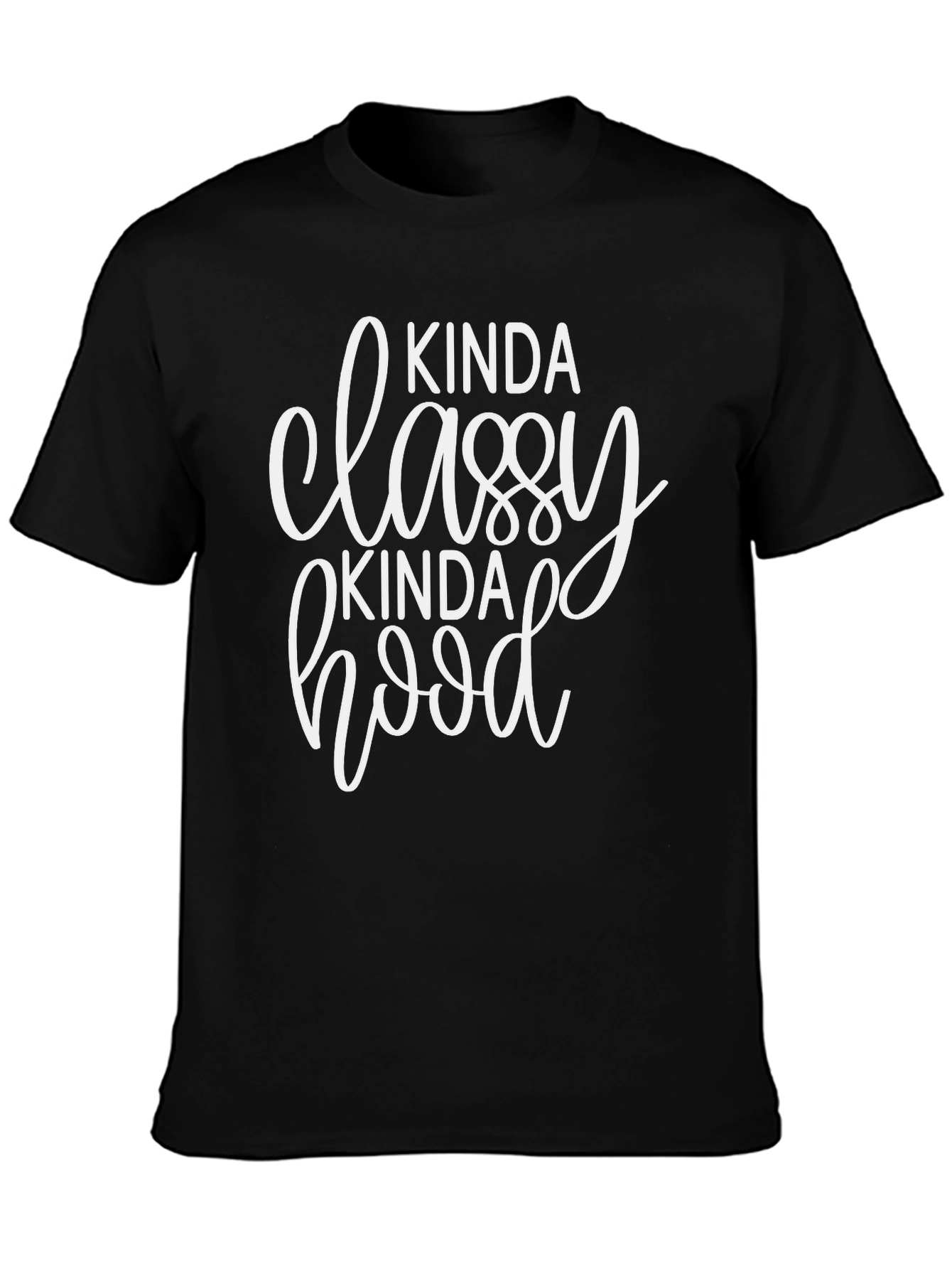 Kinda Classy Kinda Hood Graphic Tee - Black