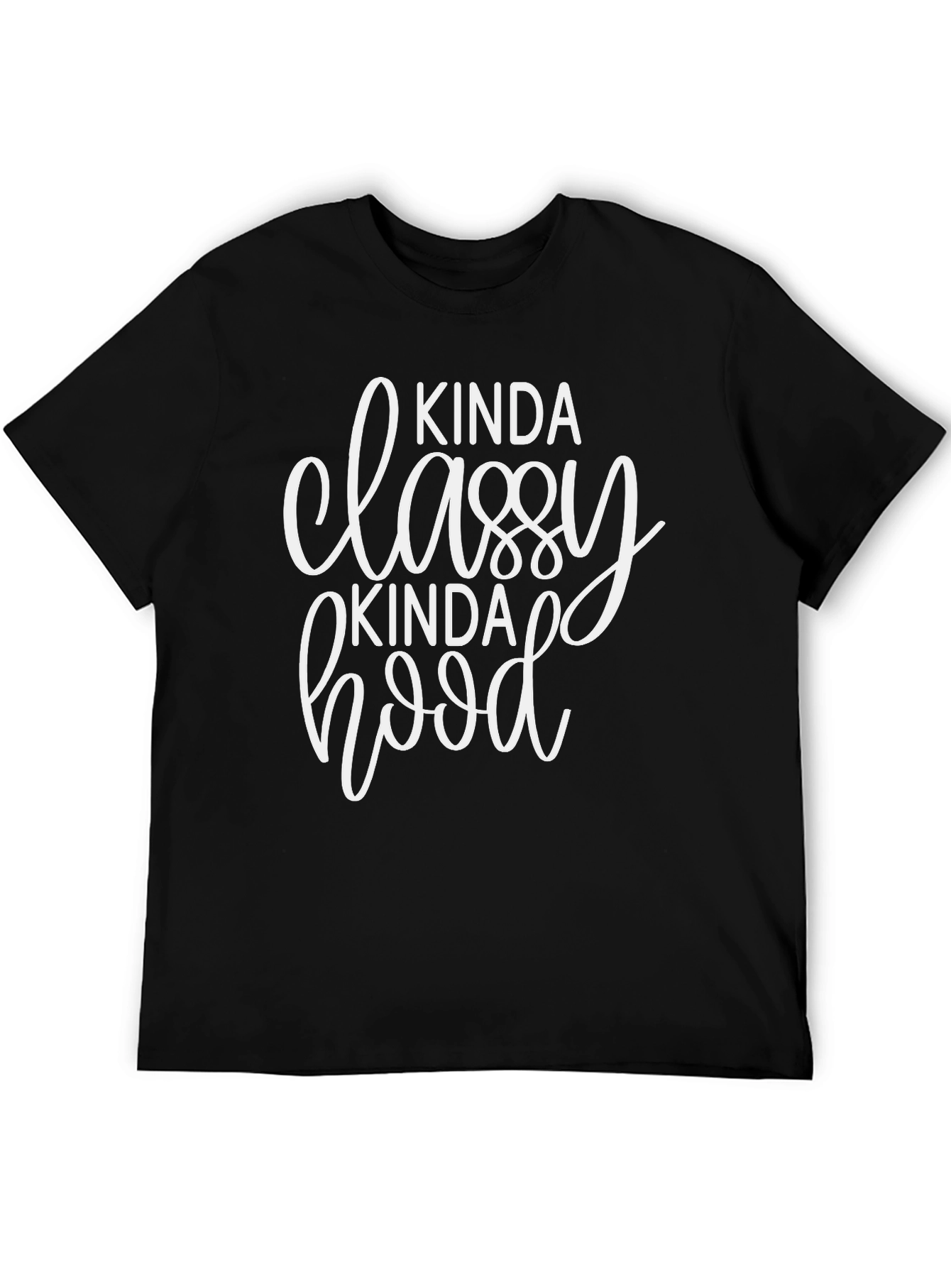 Kinda Classy Kinda Hood Graphic Tee - Black