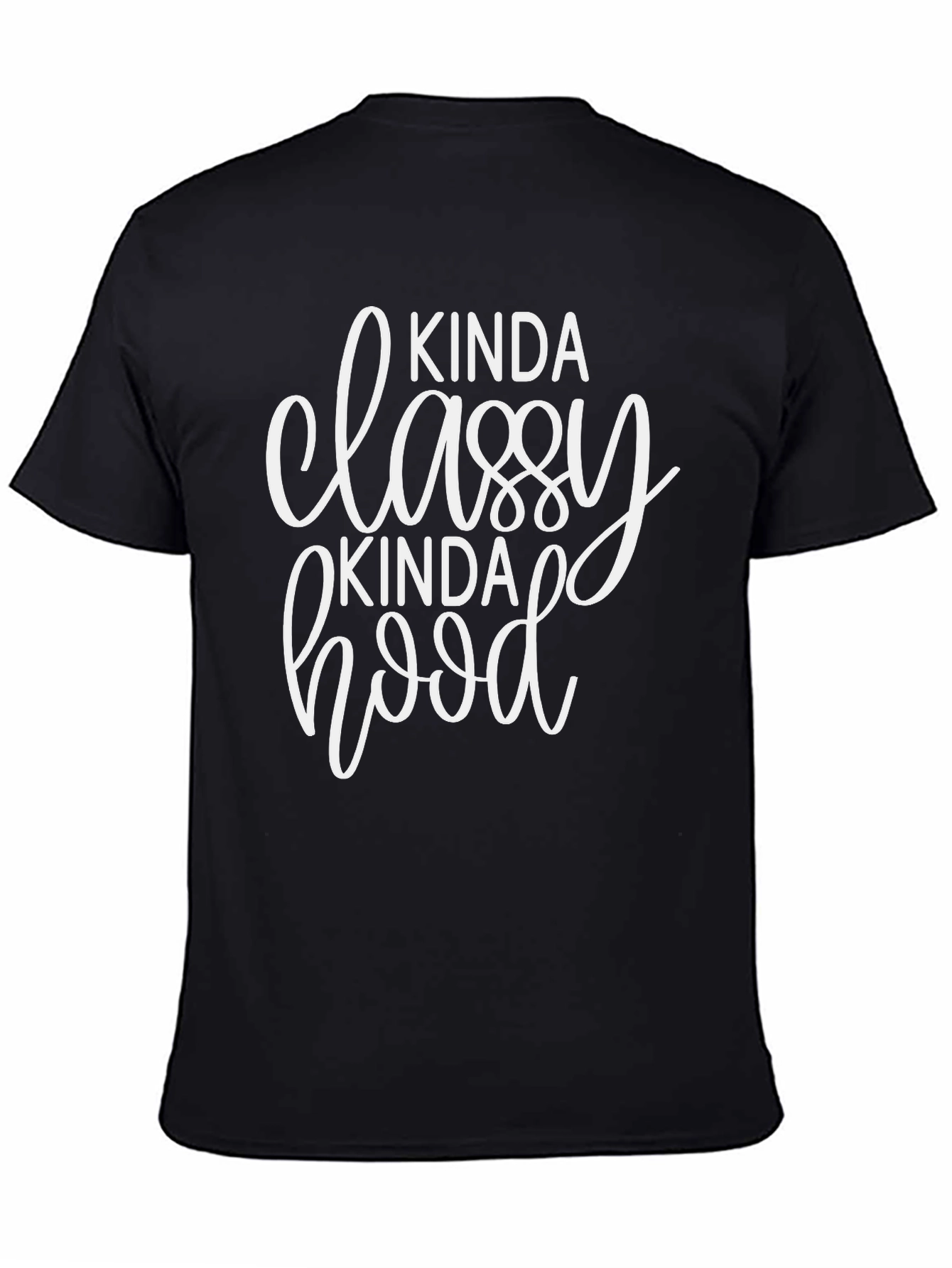 Kinda Classy Kinda Hood Graphic Tee - Black