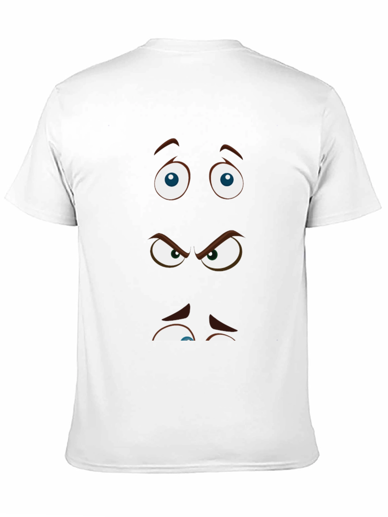 Cartoon Eyes Black T-Shirt