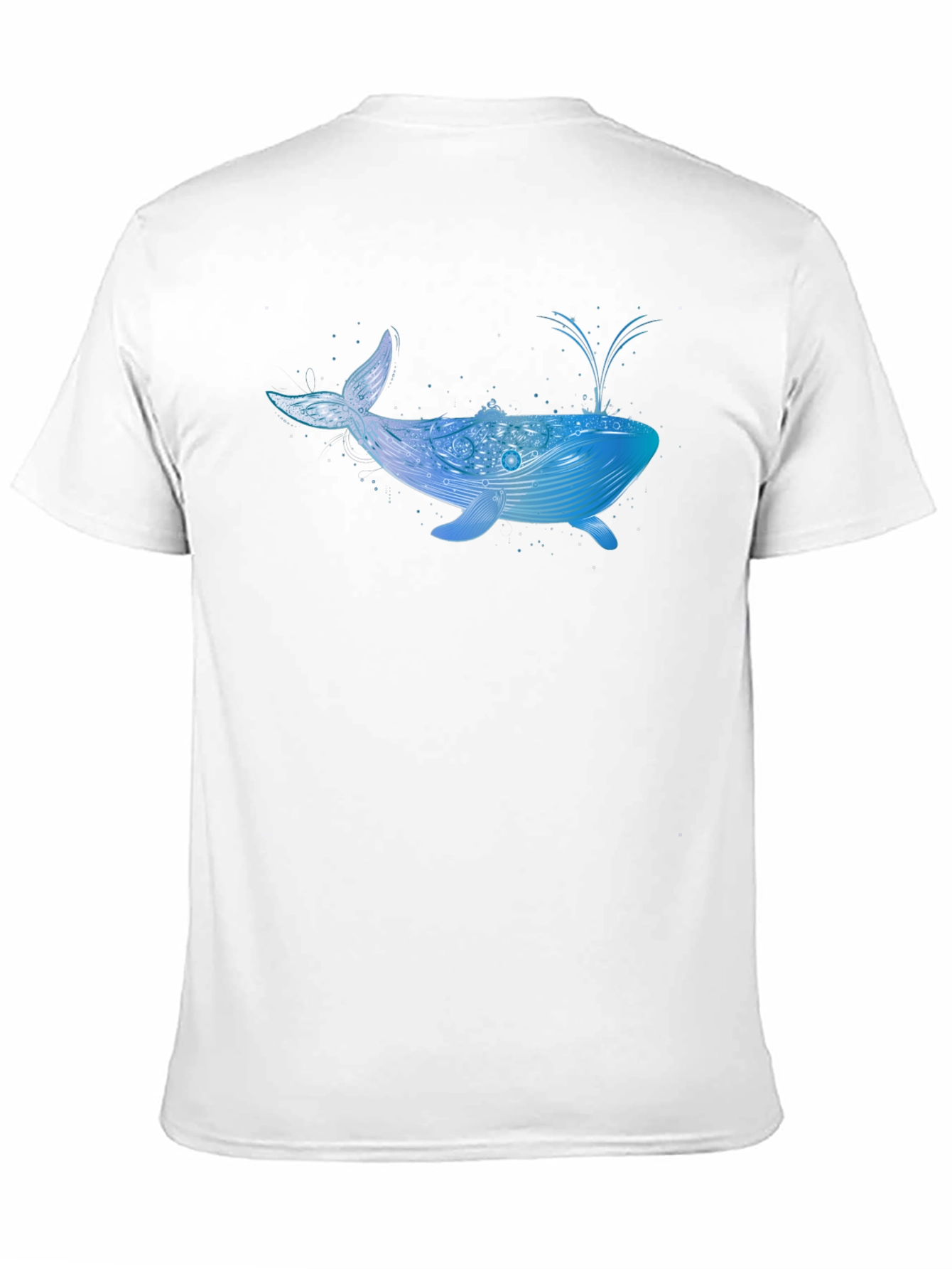 Whale Graphic Print Black T-Shirt