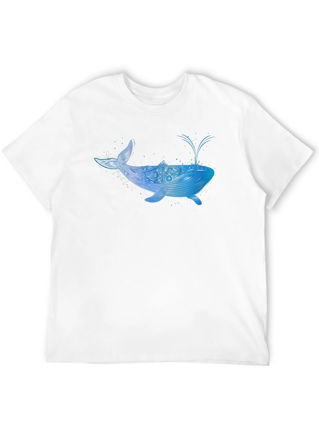 Whale Graphic Print Black T-Shirt
