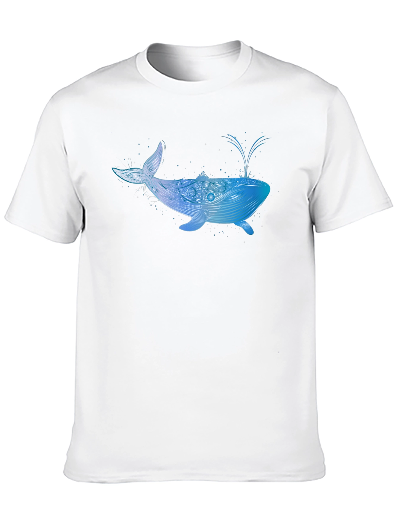Whale Graphic Print Black T-Shirt
