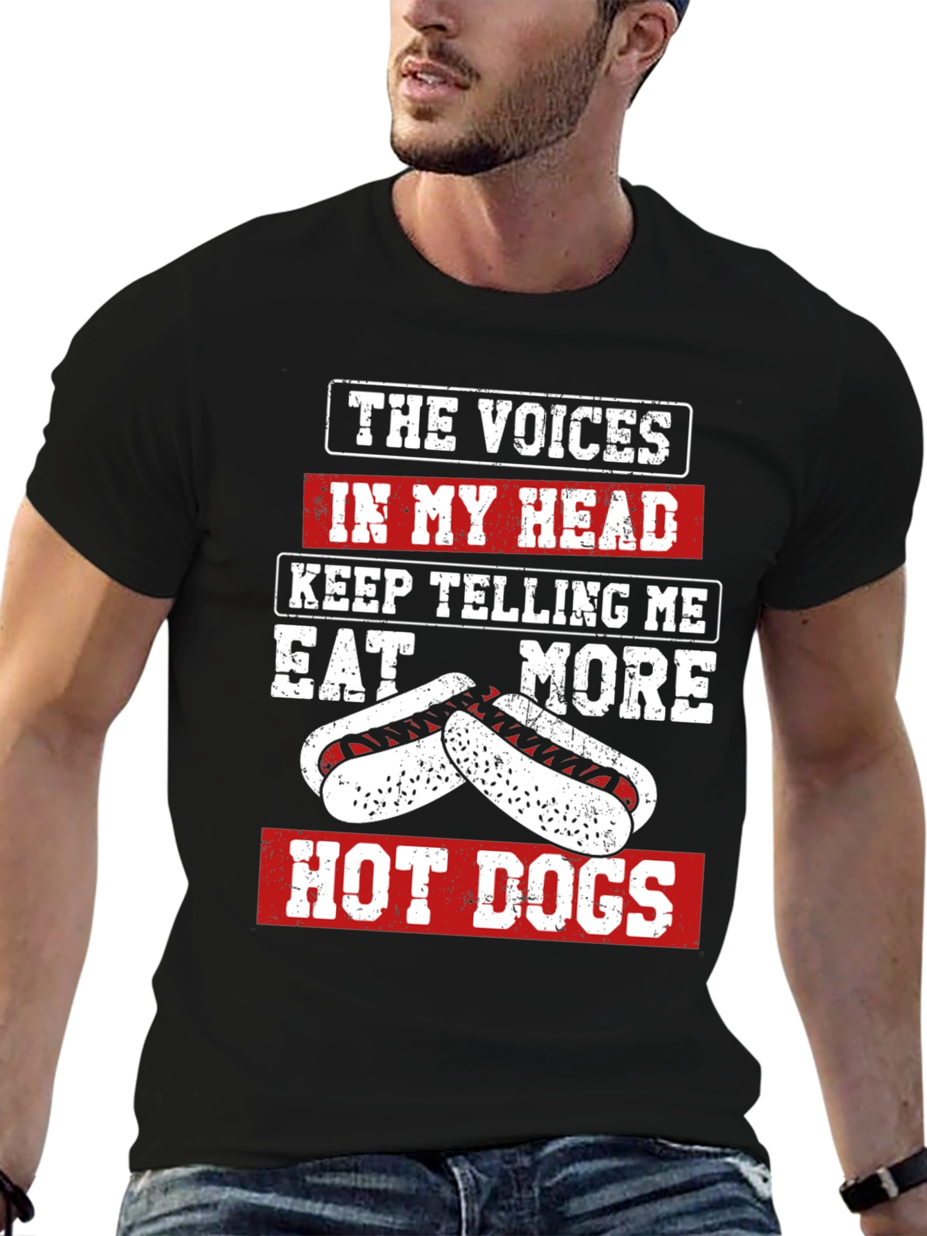 Eat More Hot Dogs T-Shirt Funny Foodie Tee