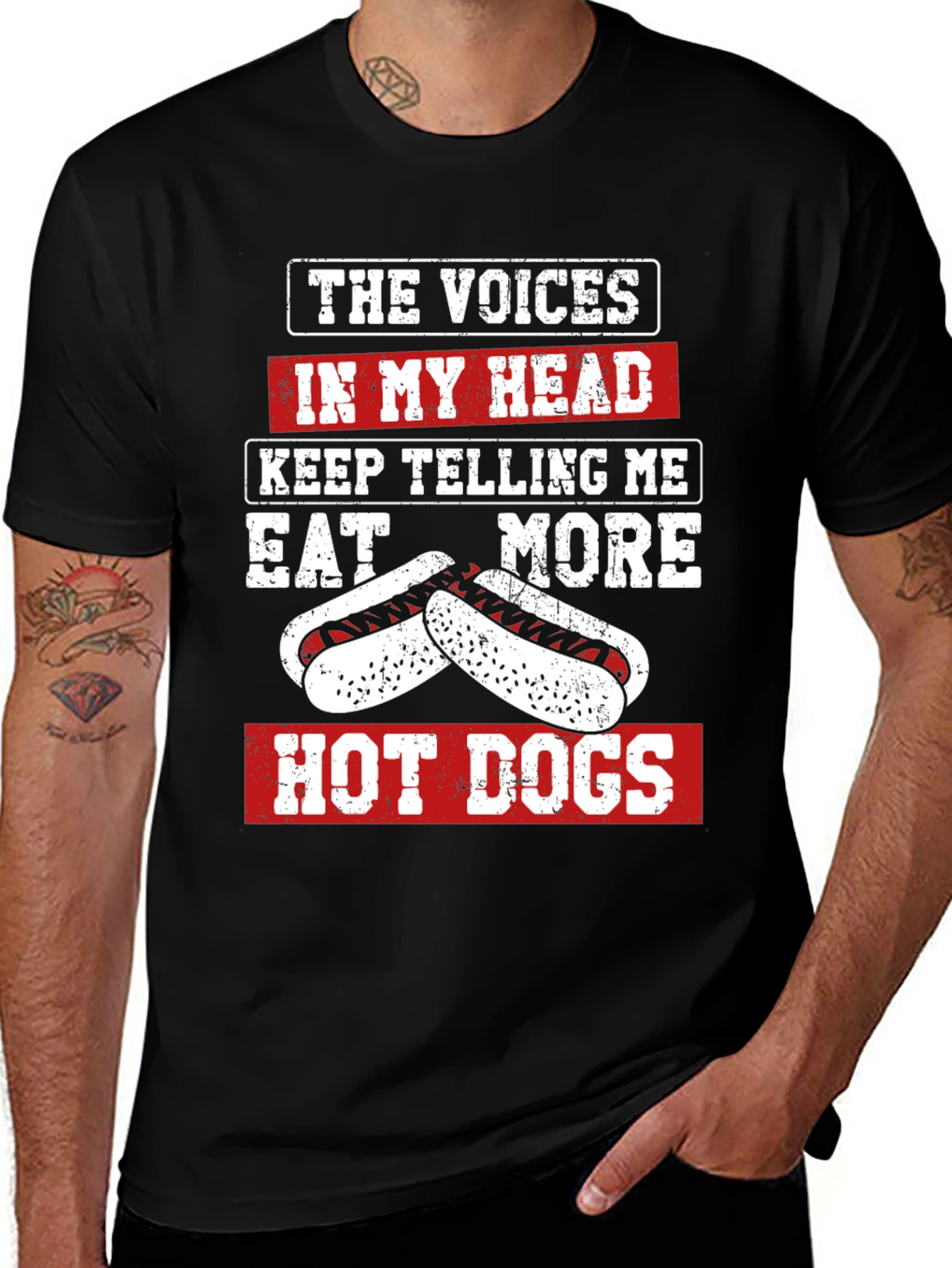 Eat More Hot Dogs T-Shirt Funny Foodie Tee