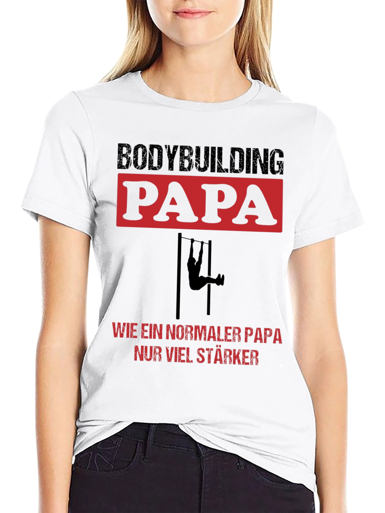 Bodybuilding Papa Strong Dad T-Shirt