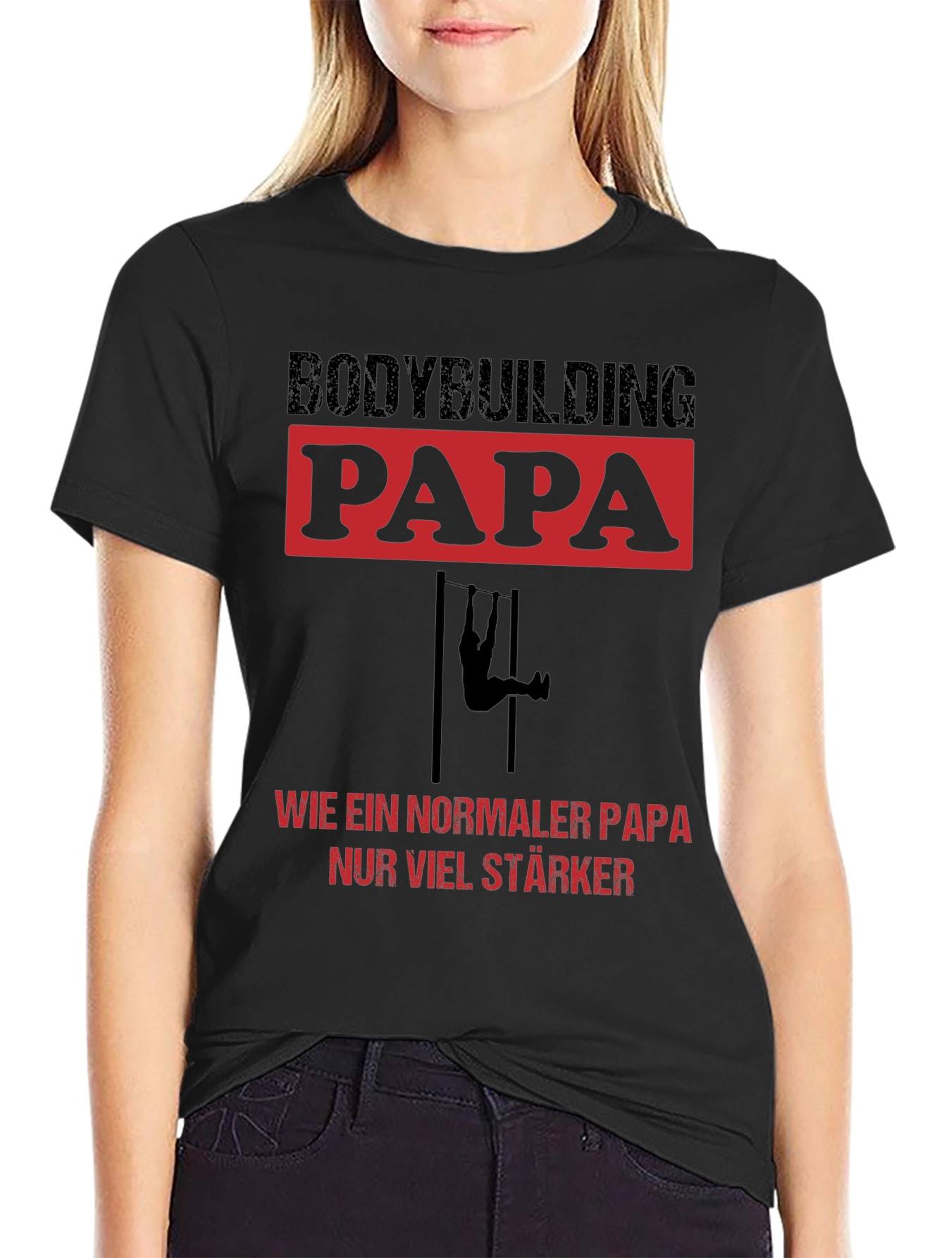 Bodybuilding Papa Strong Dad T-Shirt