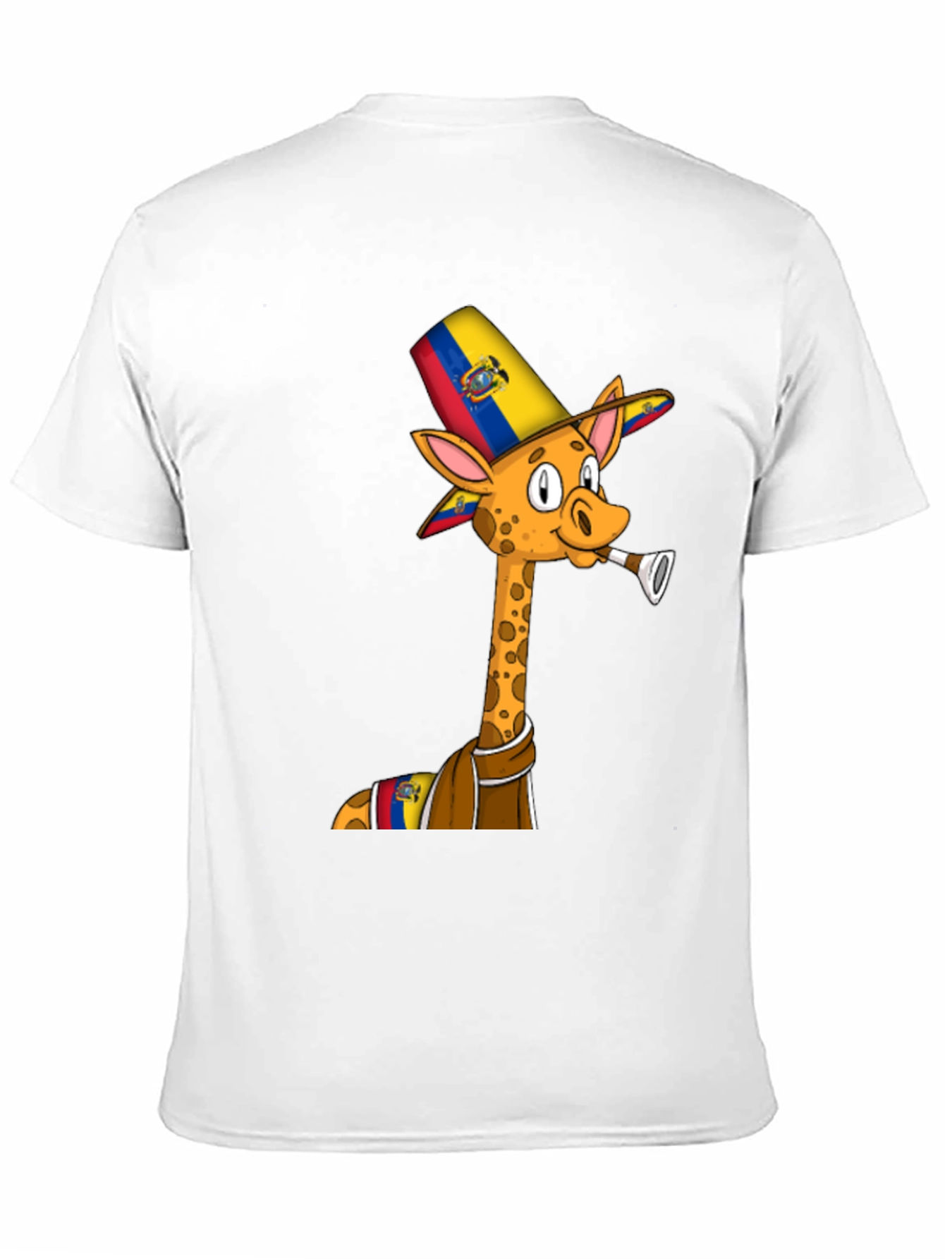 Ecuador Giraffe Graphic Tee - Black Cotton T-Shirt