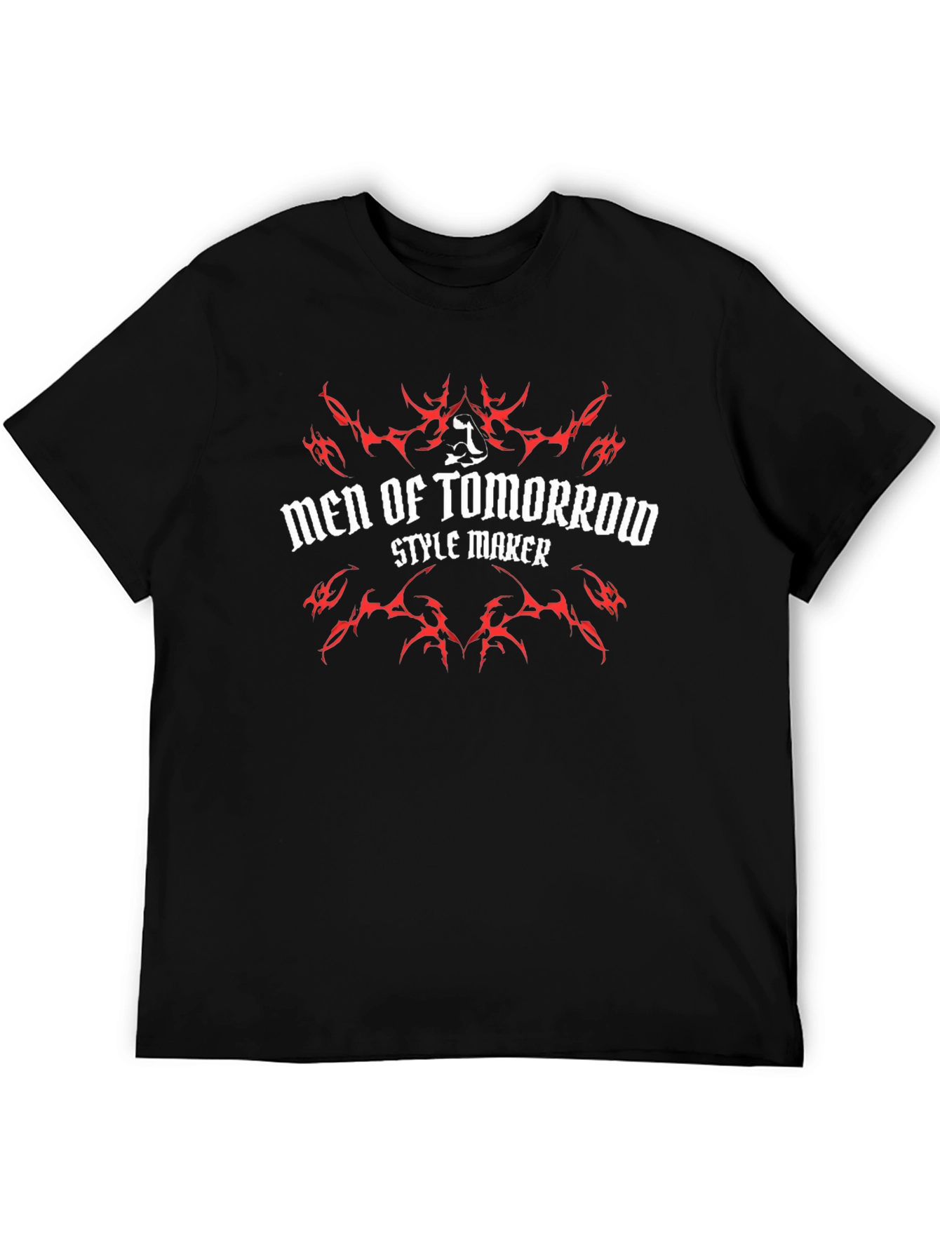 Men of Tomorrow Black Graphic Tee
