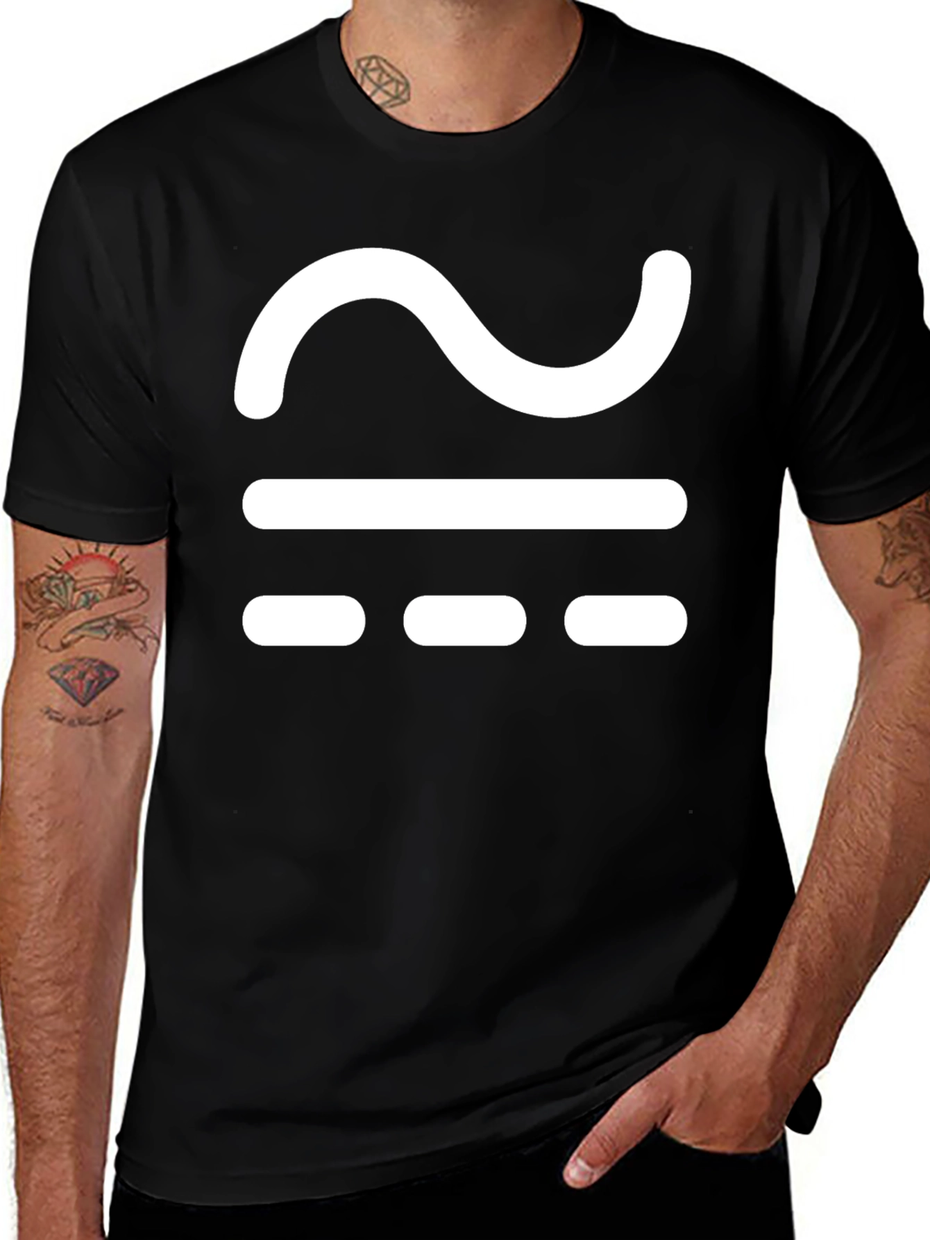 Approximate Equal Black T-Shirt