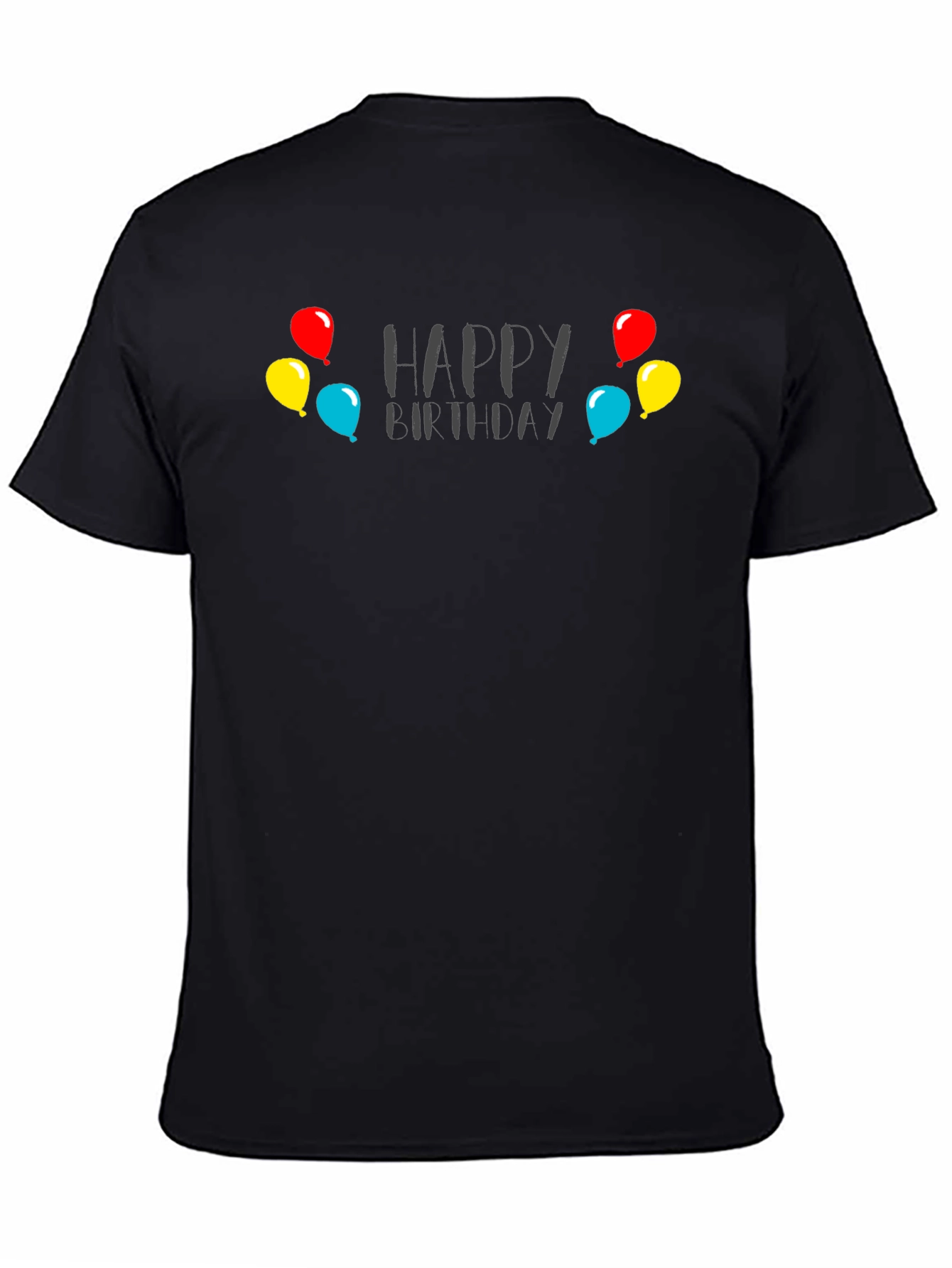 Happy Birthday Graphic Tee - Black