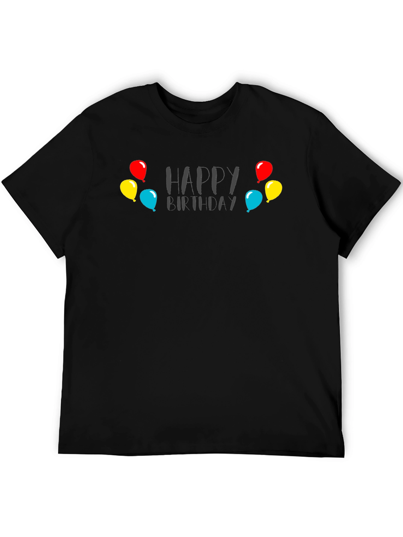 Happy Birthday Graphic Tee - Black