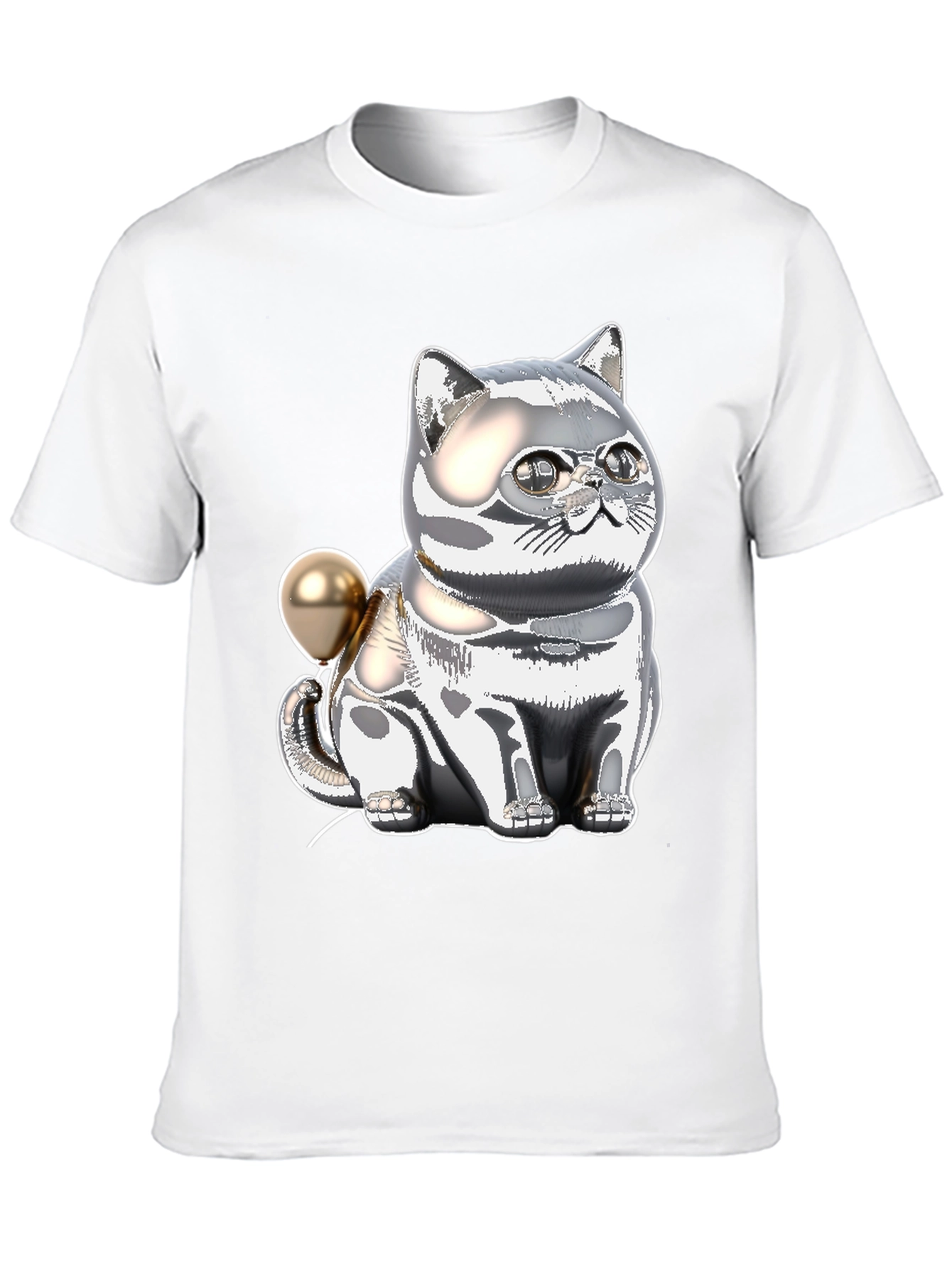 Chrome Cat Balloon T-Shirt
