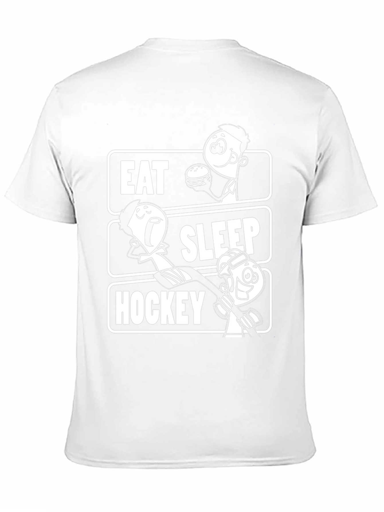 Eat Sleep Hockey Graphic T-Shirt - Black