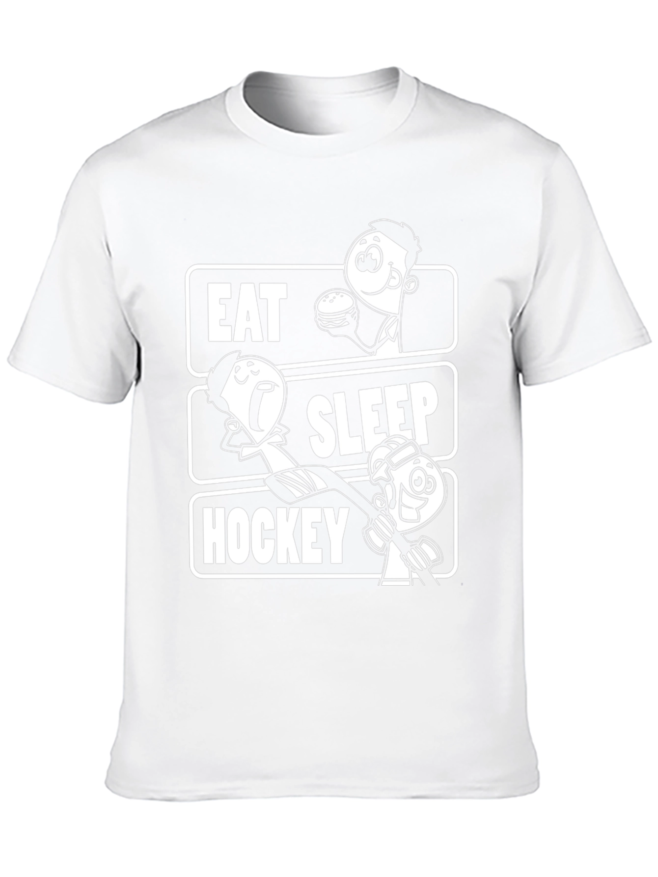 Eat Sleep Hockey Graphic T-Shirt - Black