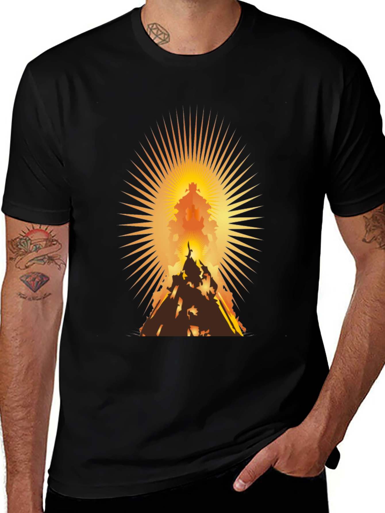 Radiant Mountain Silhouette Graphic Tee