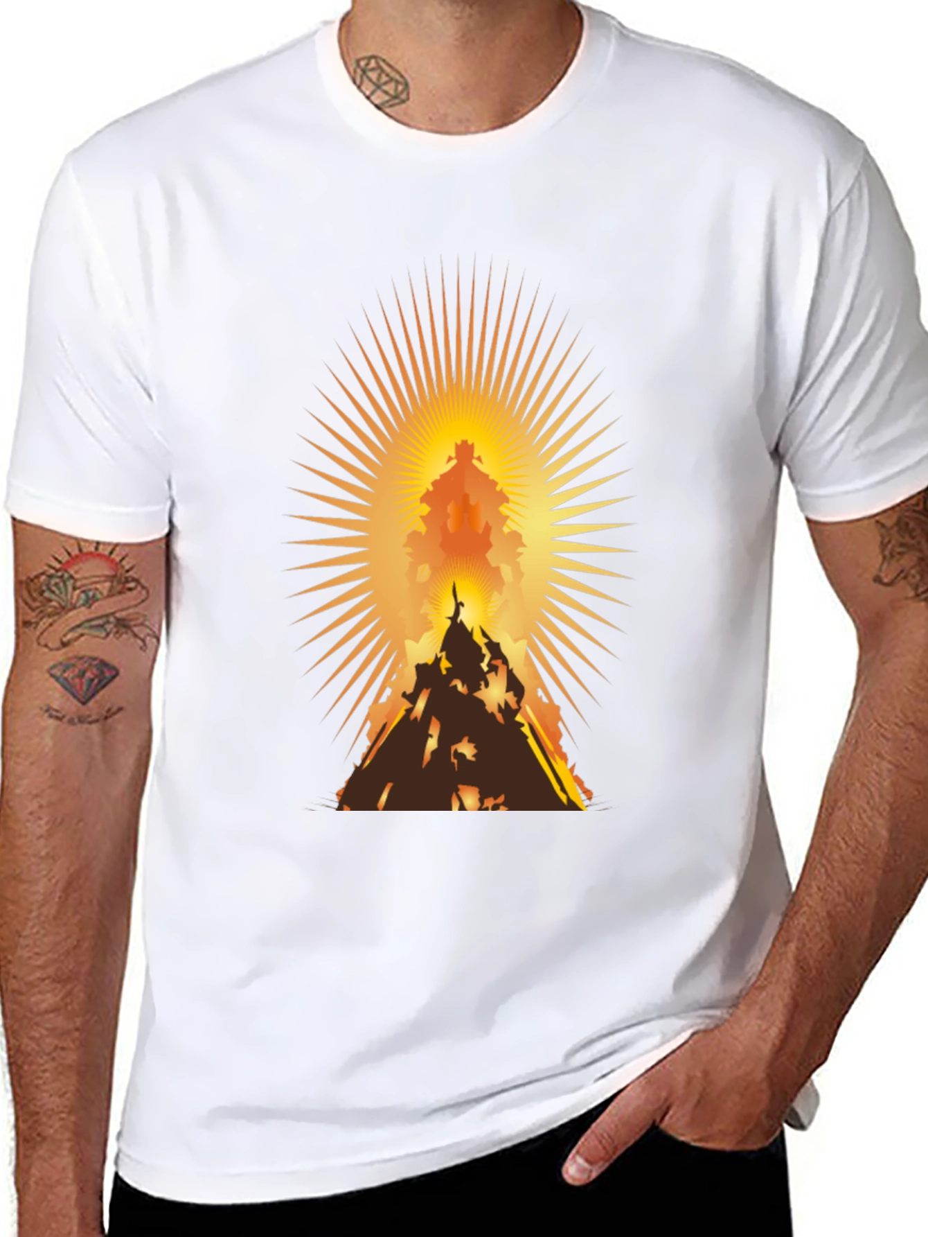 Radiant Mountain Silhouette Graphic Tee
