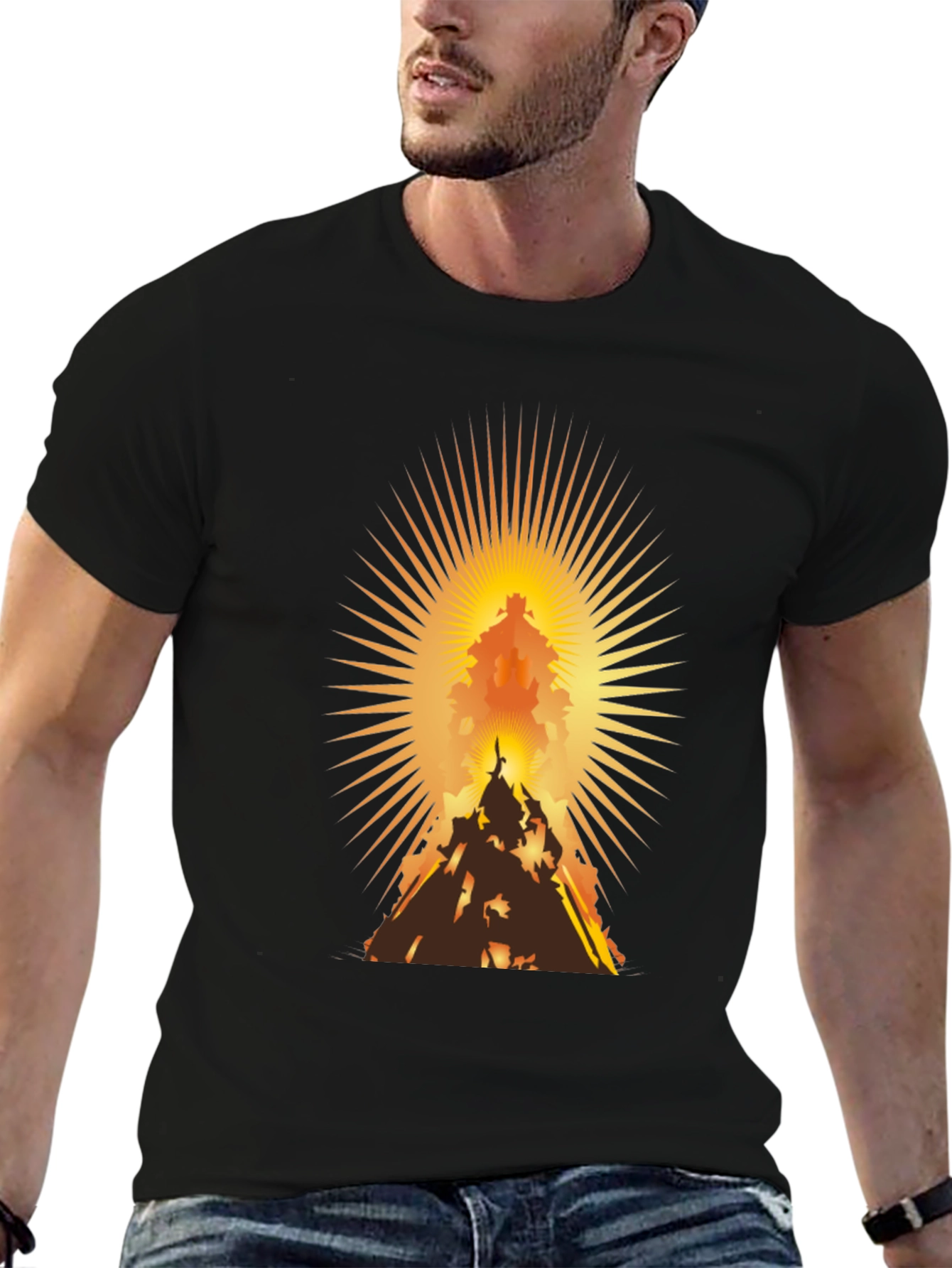 Radiant Mountain Silhouette Graphic Tee