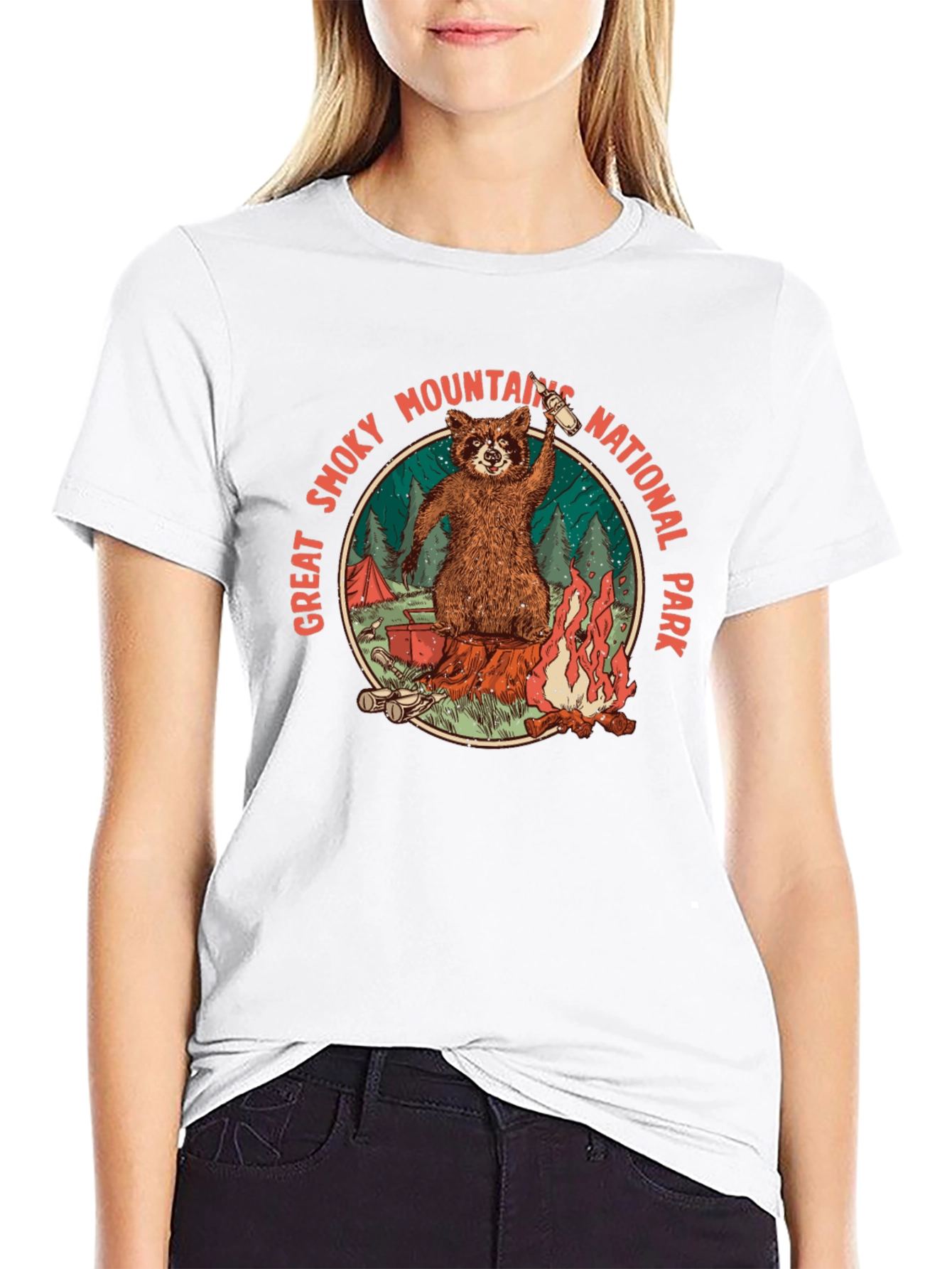 Great Smoky Mountains National Park Raccoon T-Shirt