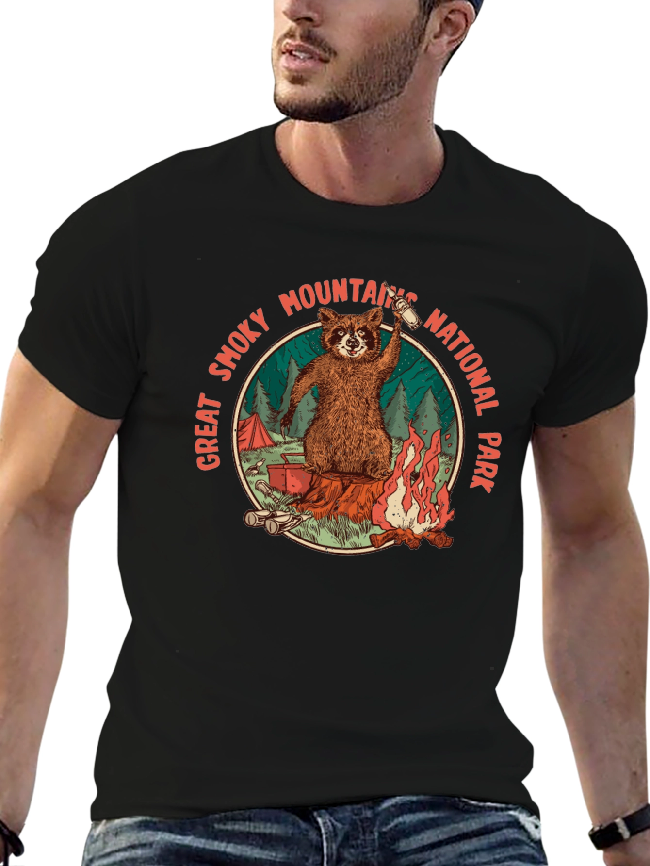 Great Smoky Mountains National Park Raccoon T-Shirt