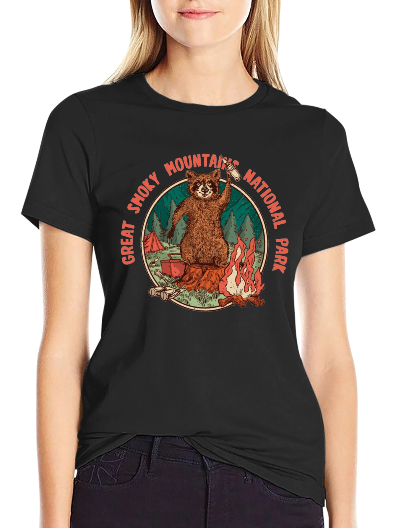 Great Smoky Mountains National Park Raccoon T-Shirt