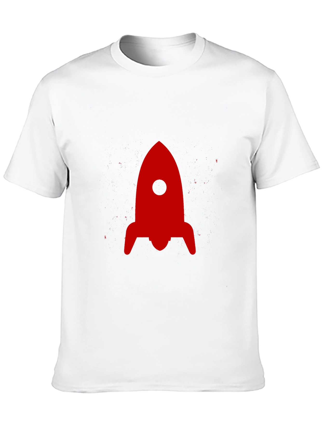 Red Rocket Graphic Print Black T-Shirt