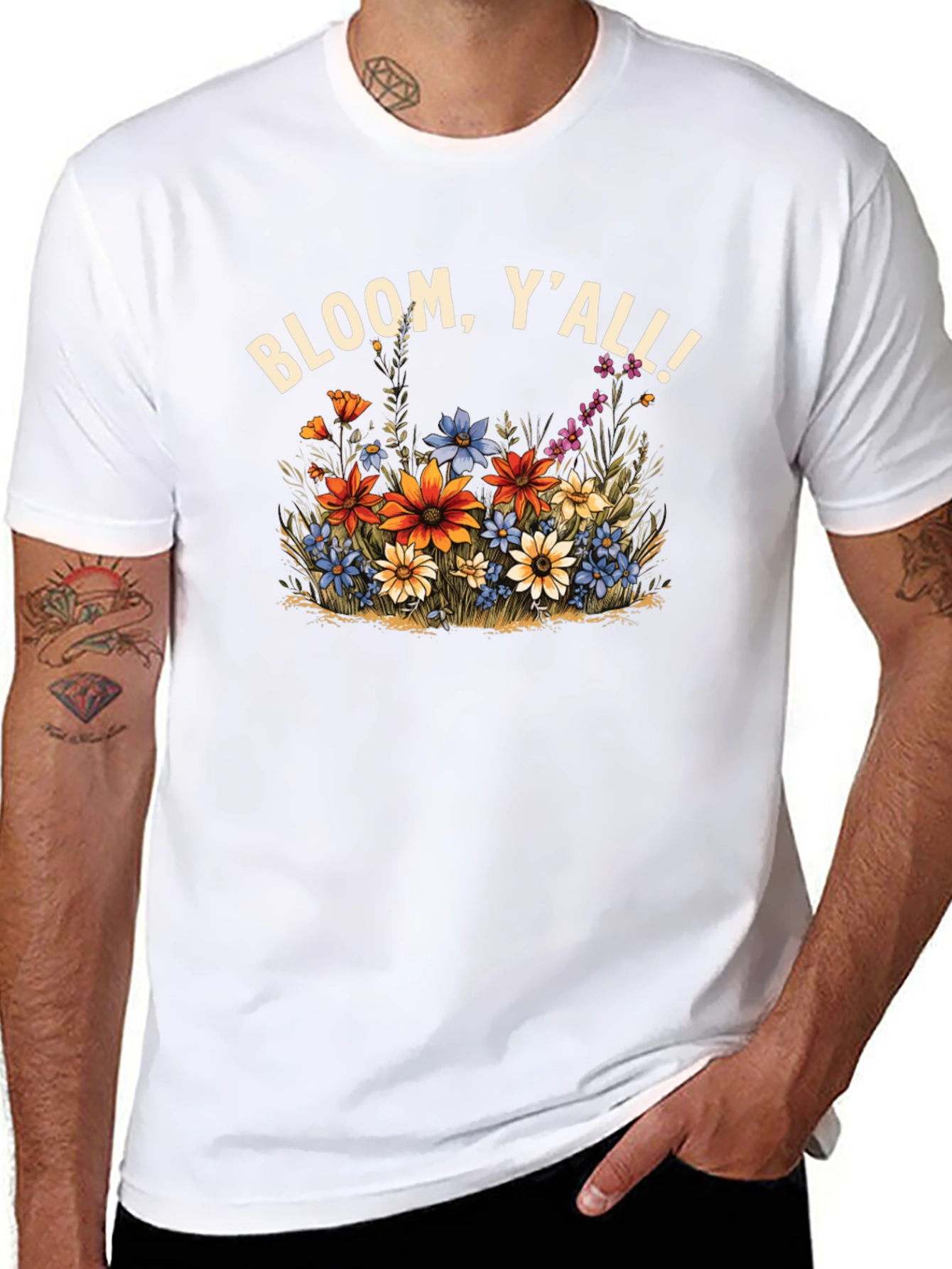 Bloom Yall T-Shirt - Southern Floral Graphic Tee