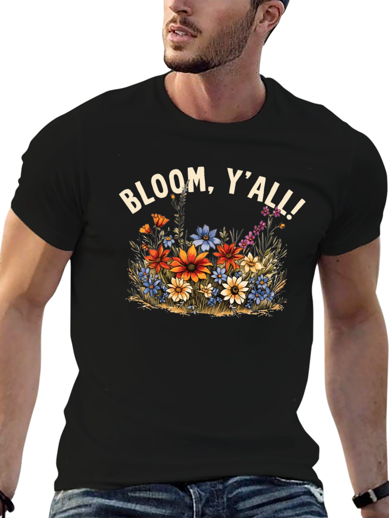 Bloom Yall T-Shirt - Southern Floral Graphic Tee