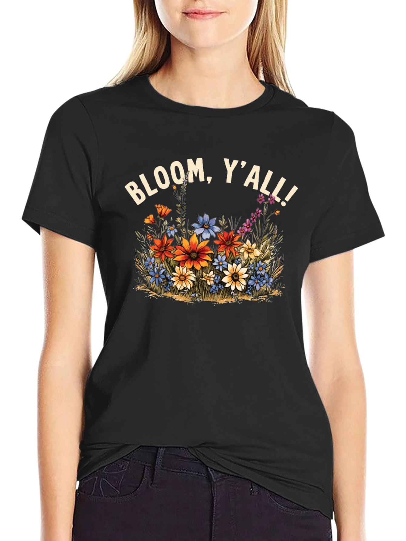 Bloom Yall T-Shirt - Southern Floral Graphic Tee