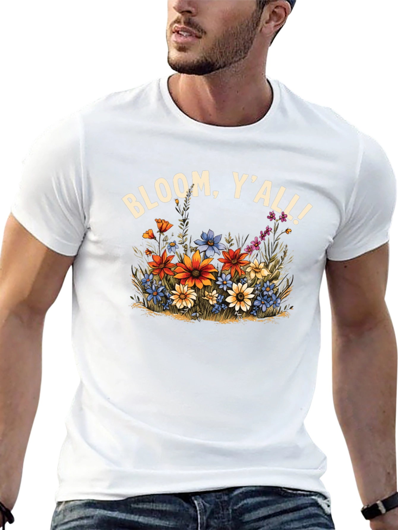 Bloom Yall T-Shirt - Southern Floral Graphic Tee