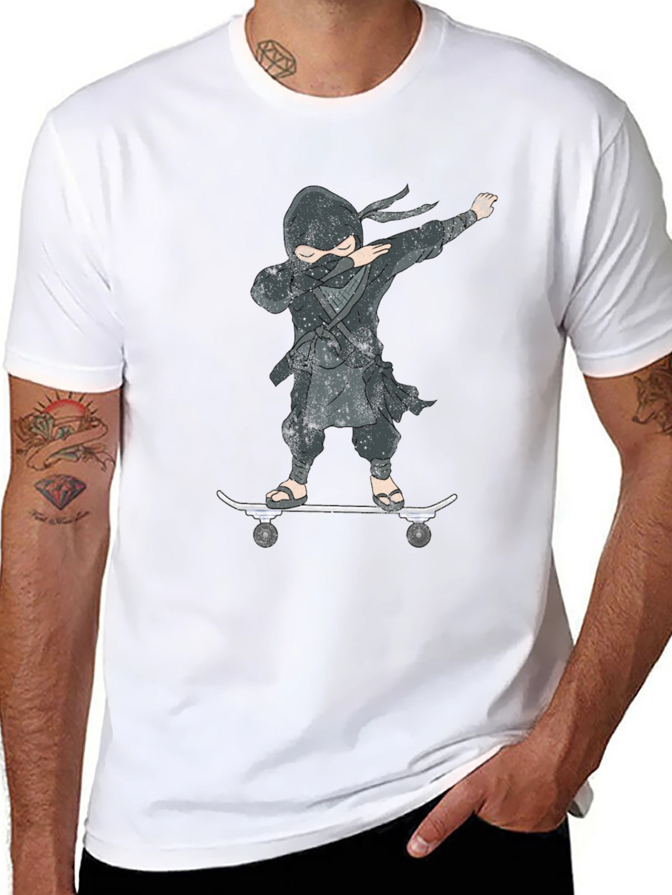 Ninja Skateboarder Graphic Tee