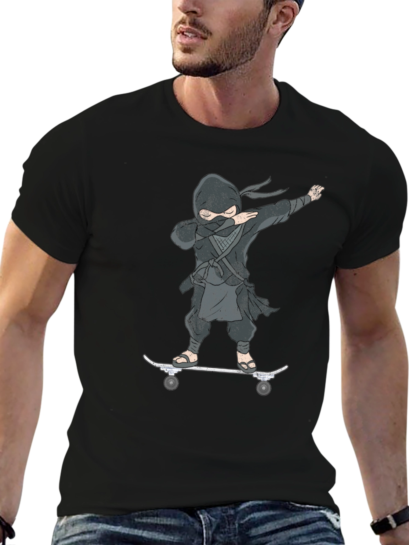 Ninja Skateboarder Graphic Tee