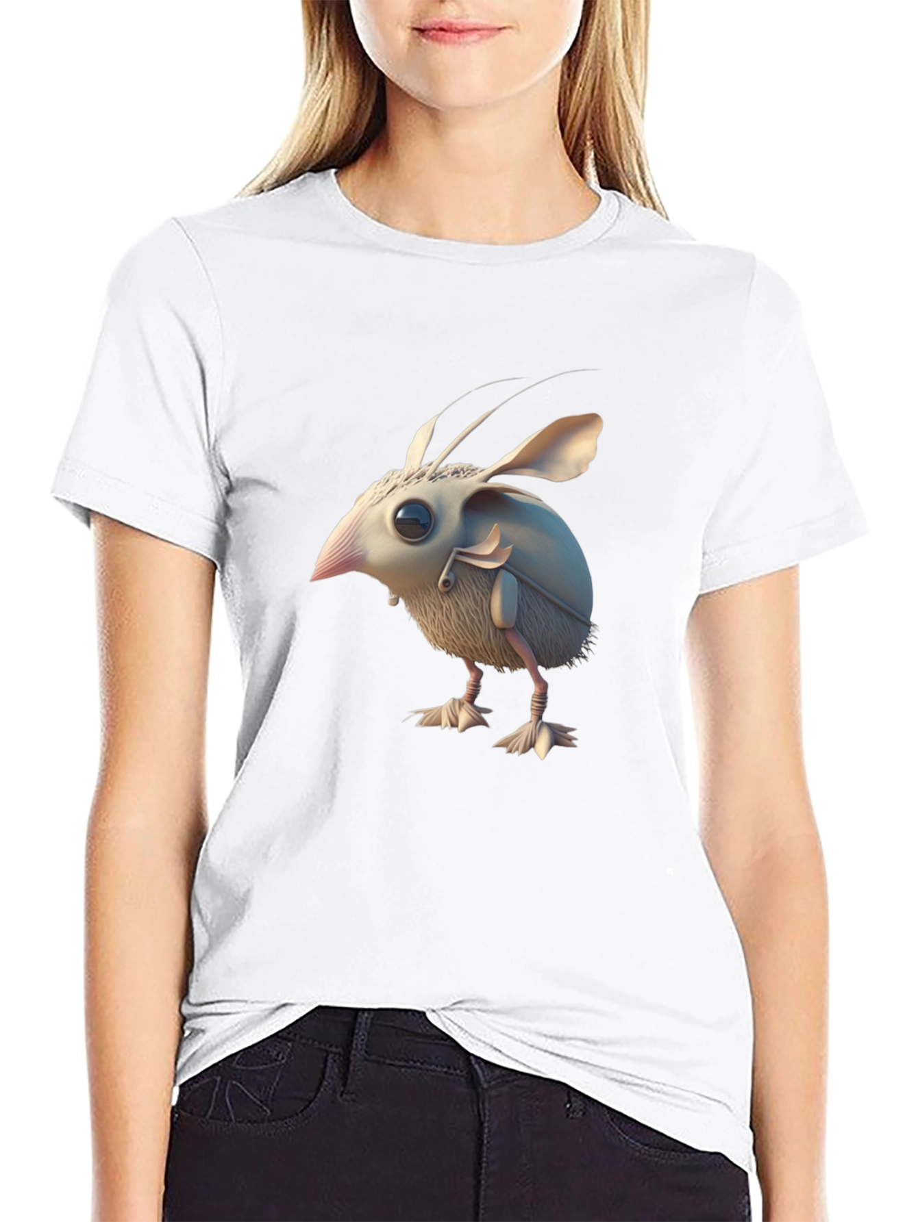 Novelty Creature Graphic Black T-Shirt