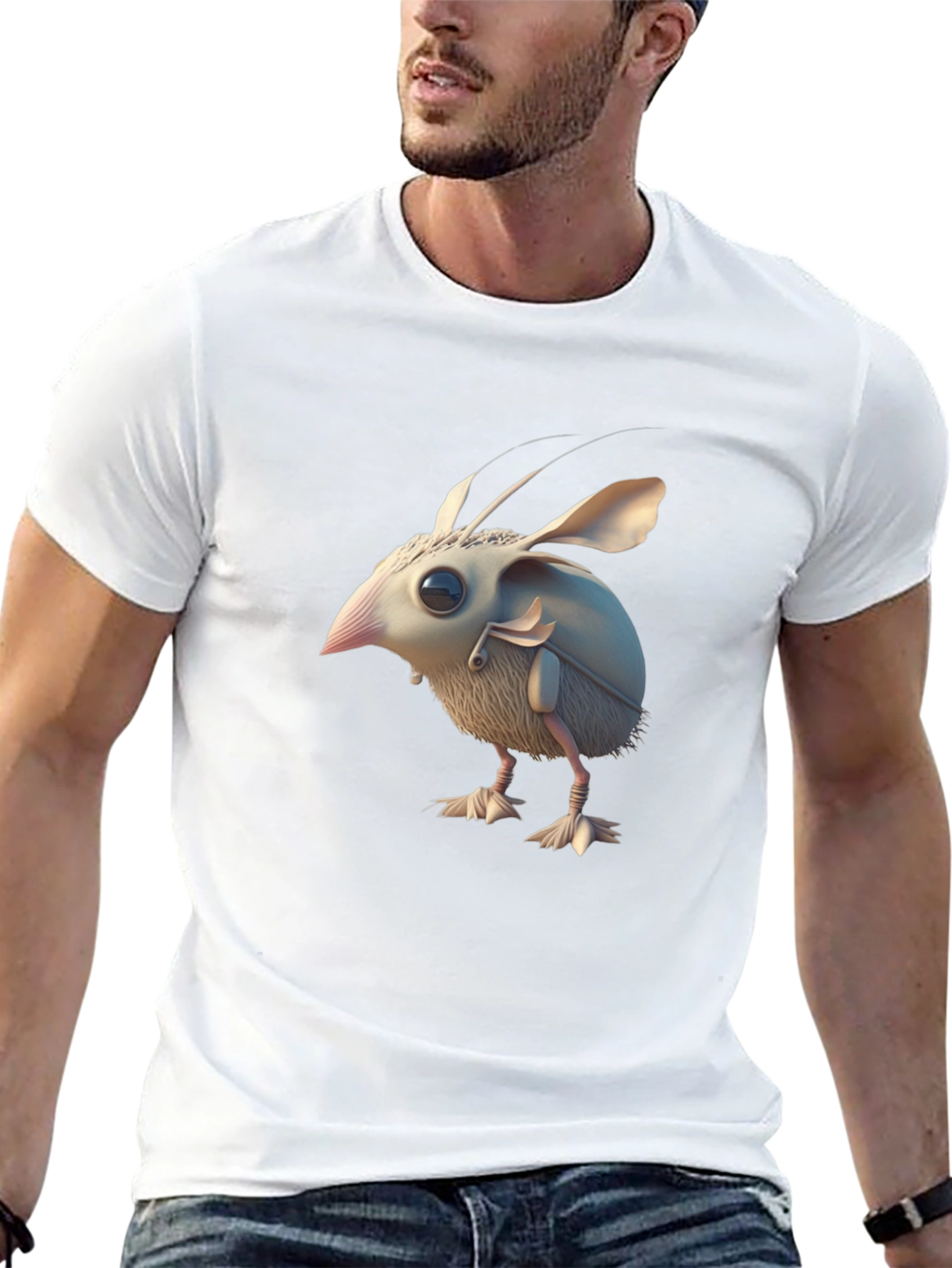 Novelty Creature Graphic Black T-Shirt